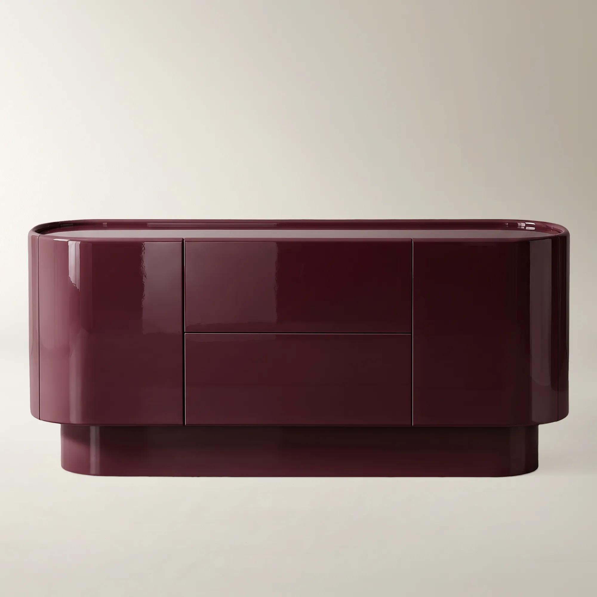Velar Lacquered Ox Blood Buffet (70")