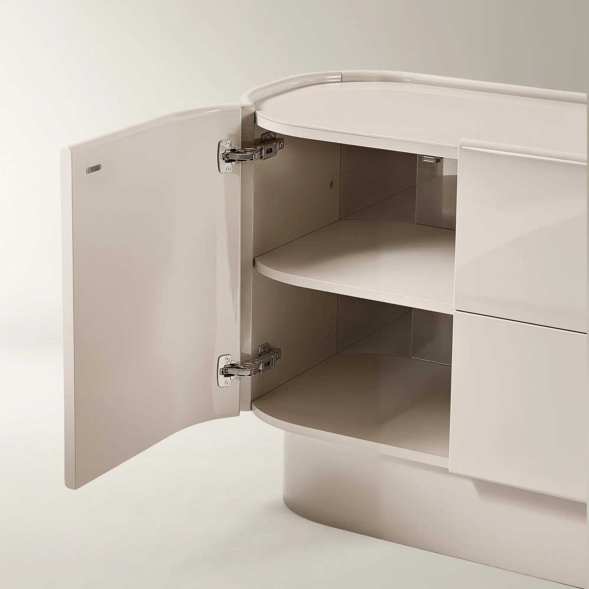 Velar Lacquered Turtle Dove Buffet (70")