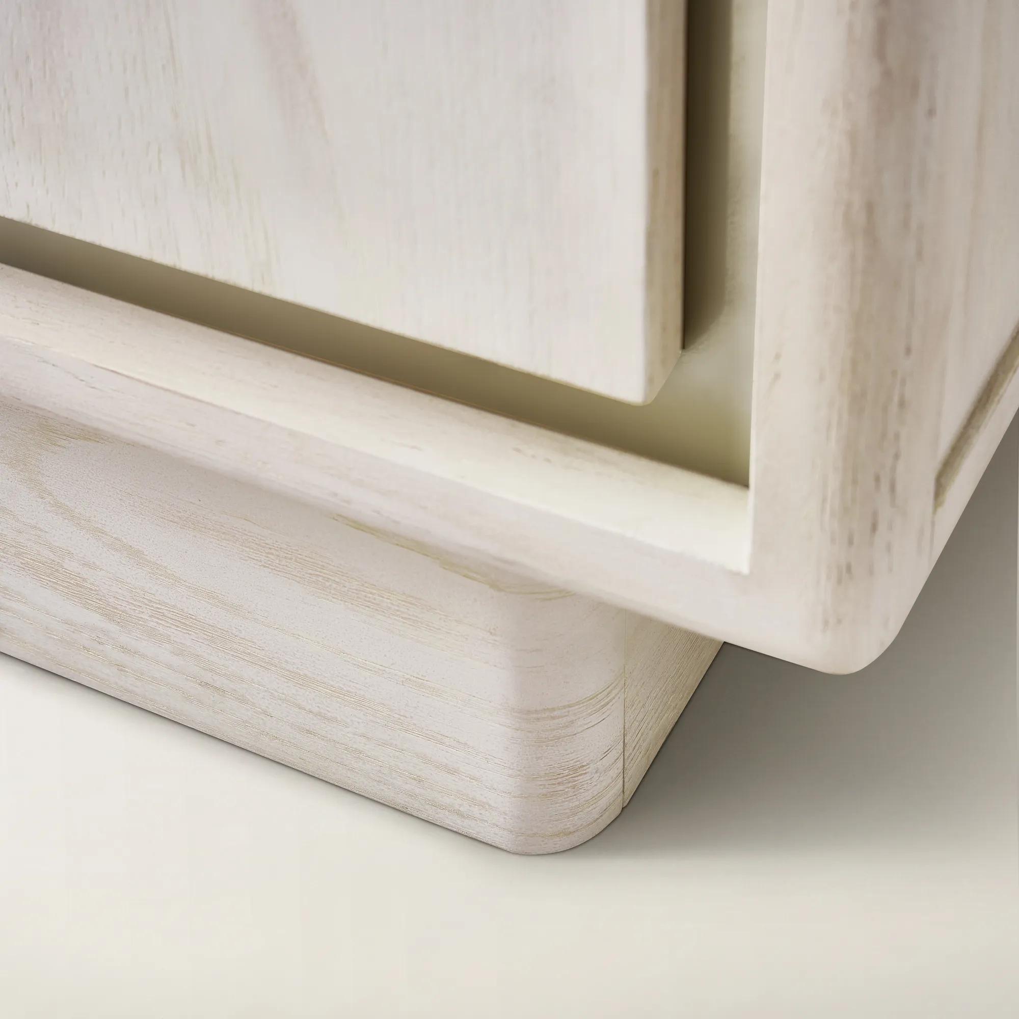 Lumina Bleached Oak Buffet With Pearl Lacquered Top (72")
