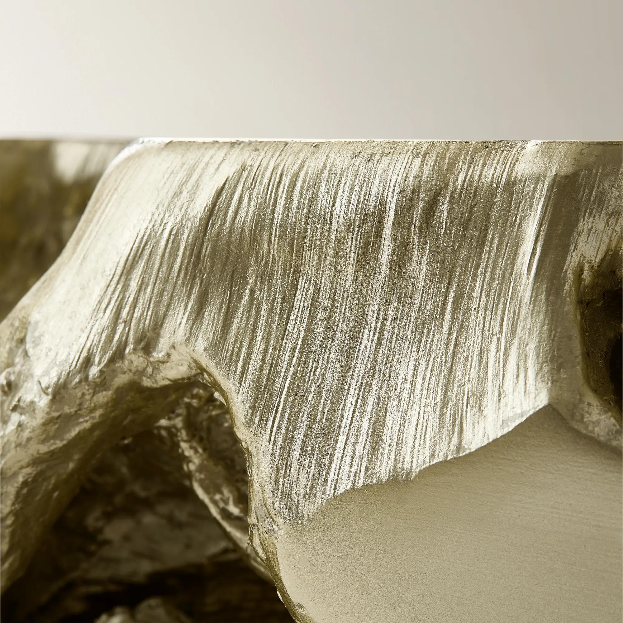 Sequoia Champagne Gold Resin Console Table (58")