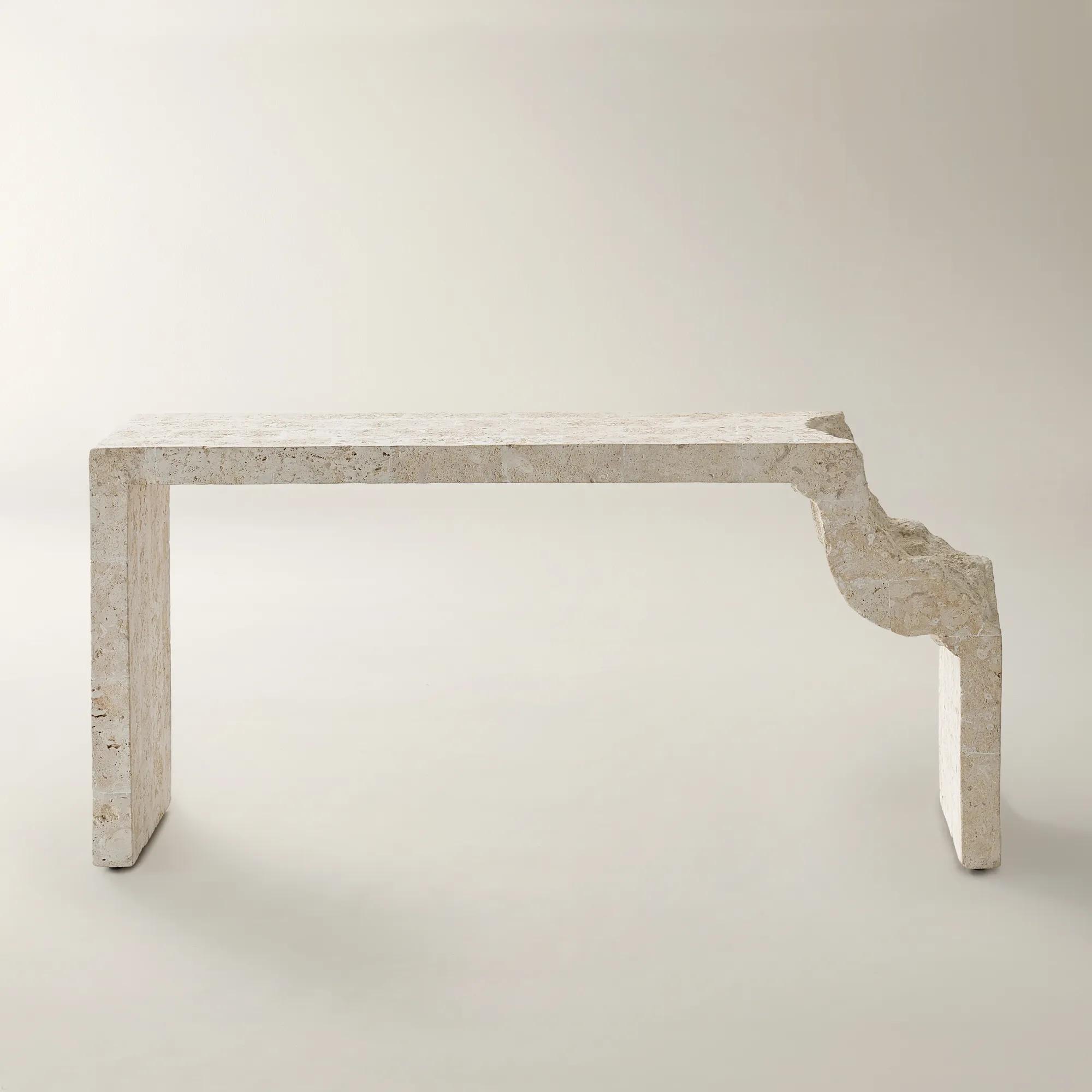 Cairo Mactan Stone Console Table ( 63")