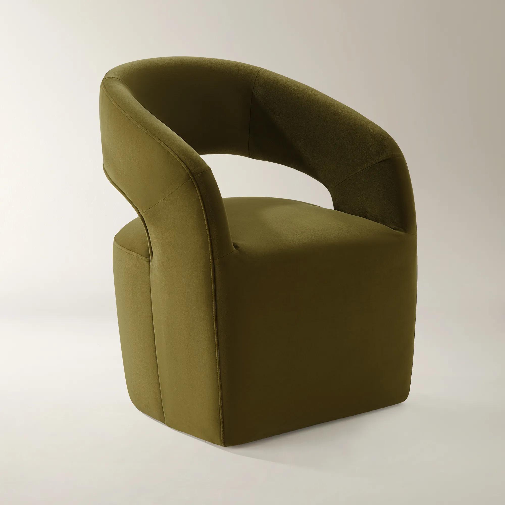 Harrison Deep Olive Velvet Dining Chair