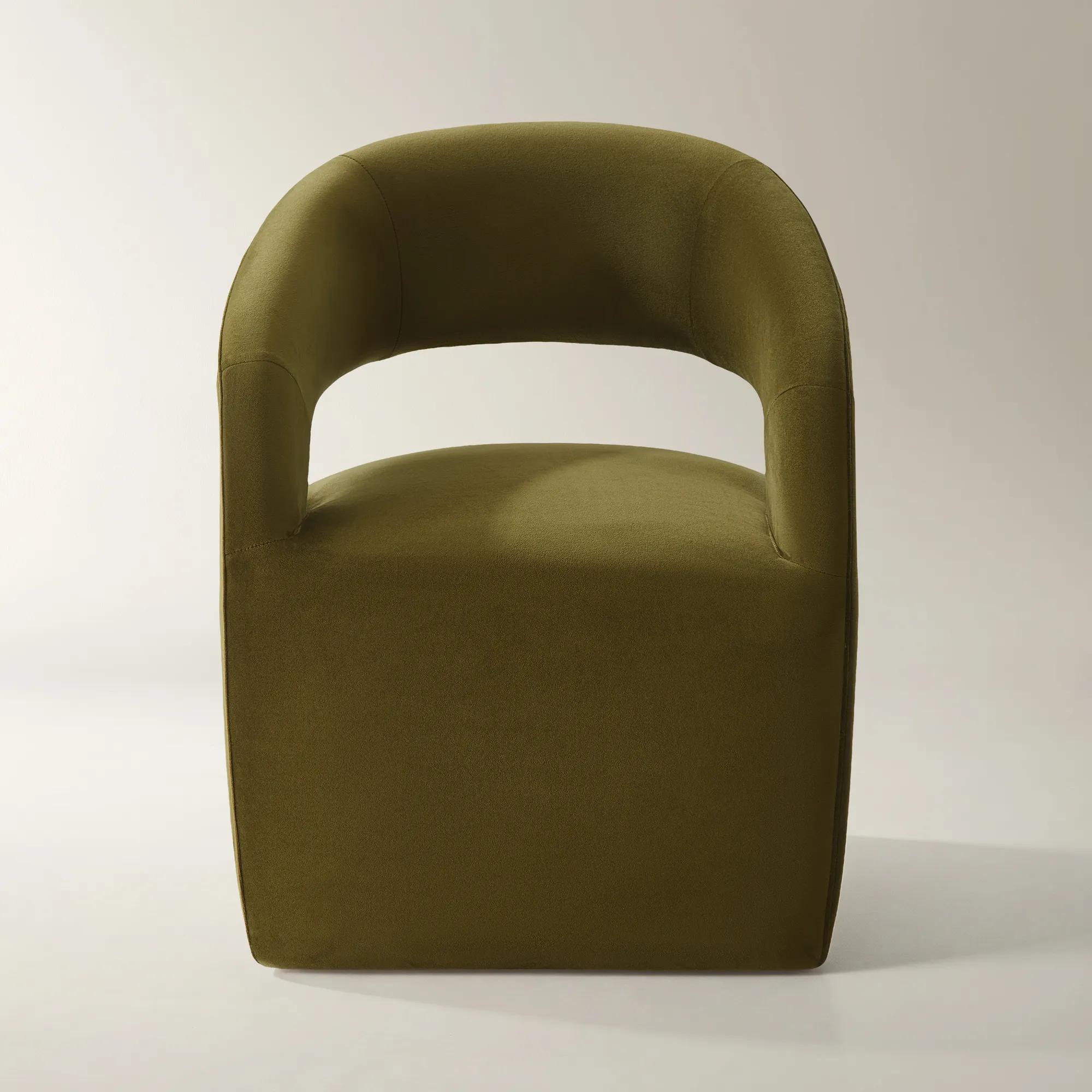 Harrison Deep Olive Velvet Dining Chair
