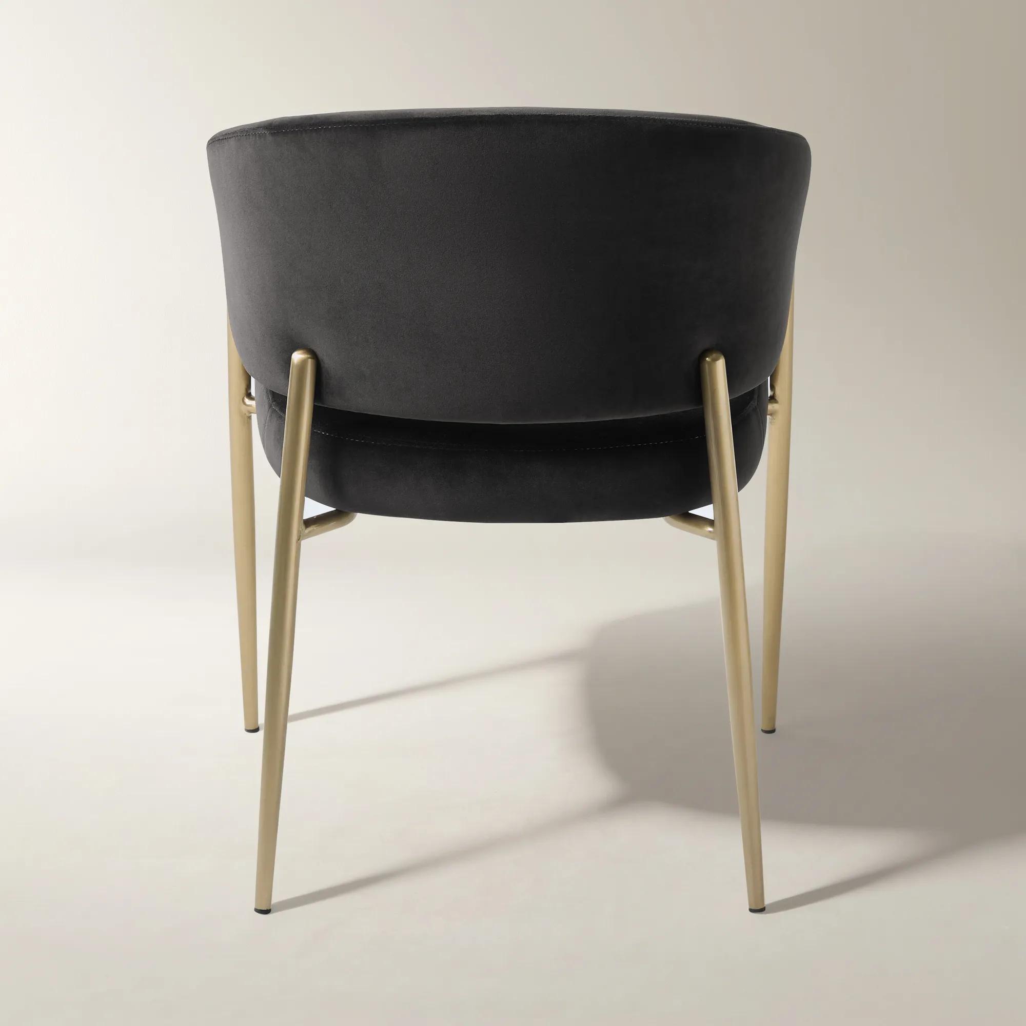 Nara Charcoal Velvet Dining Chair Set Of 2