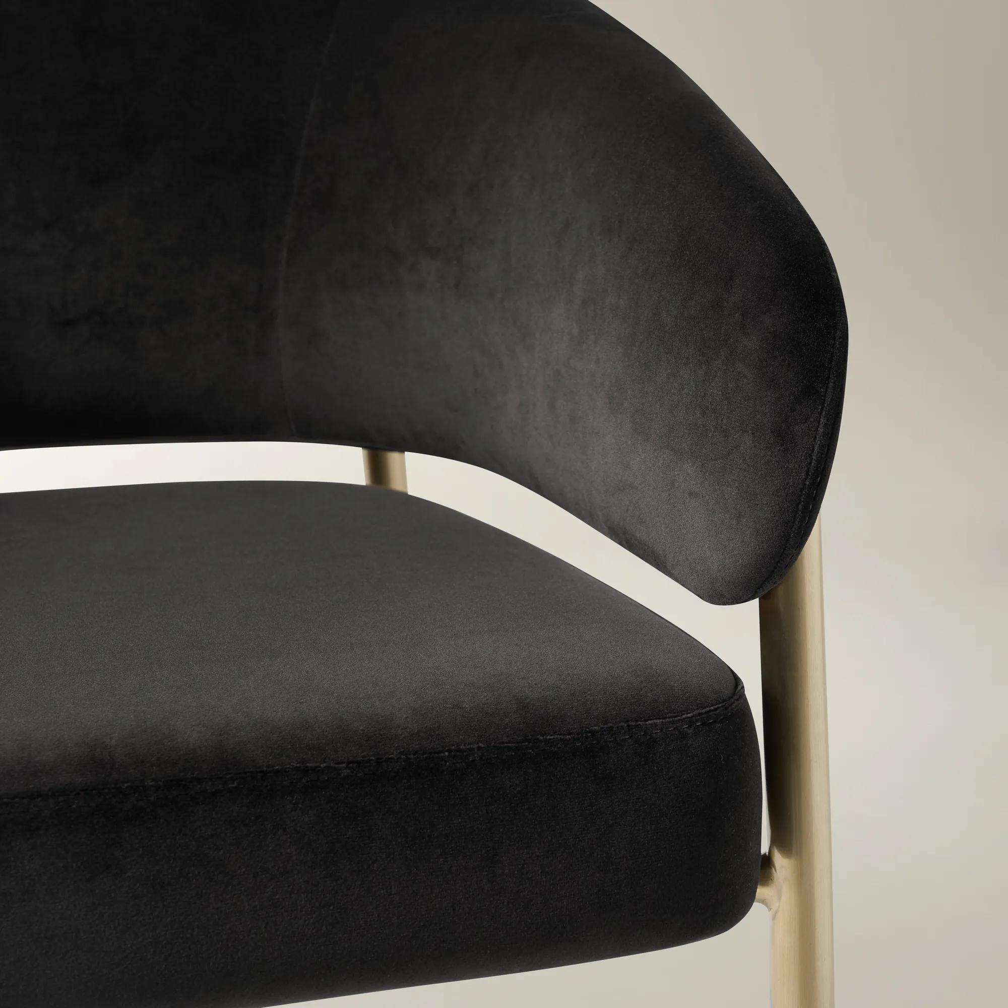 Nara Charcoal Velvet Dining Chair Set Of 2