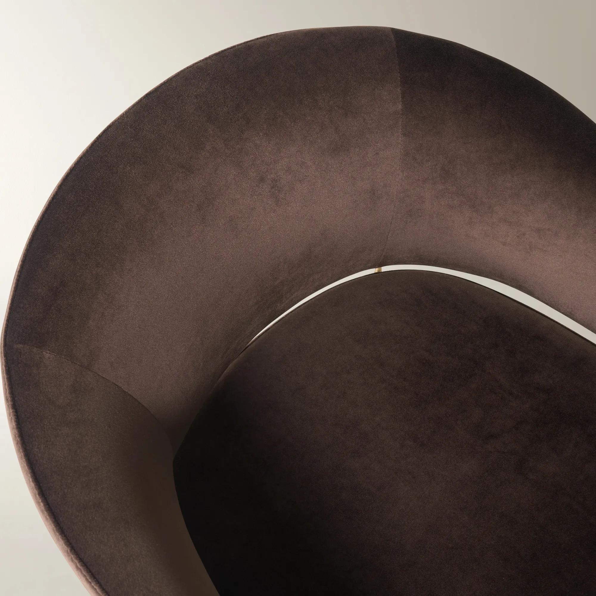 Nara Dark Chocolate Velvet Dining Chair Set Of 2