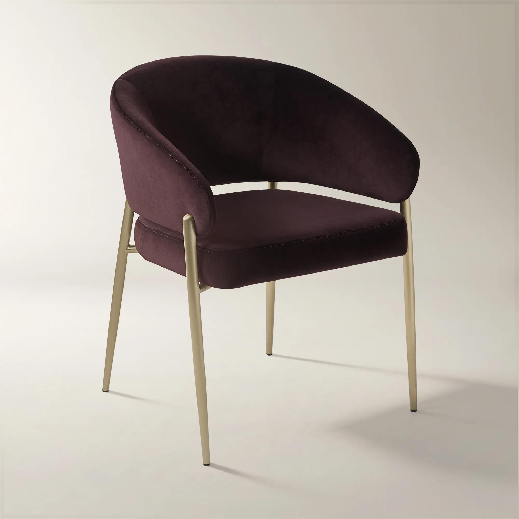 Nara Fig Velvet Dining Chair Set Of 2