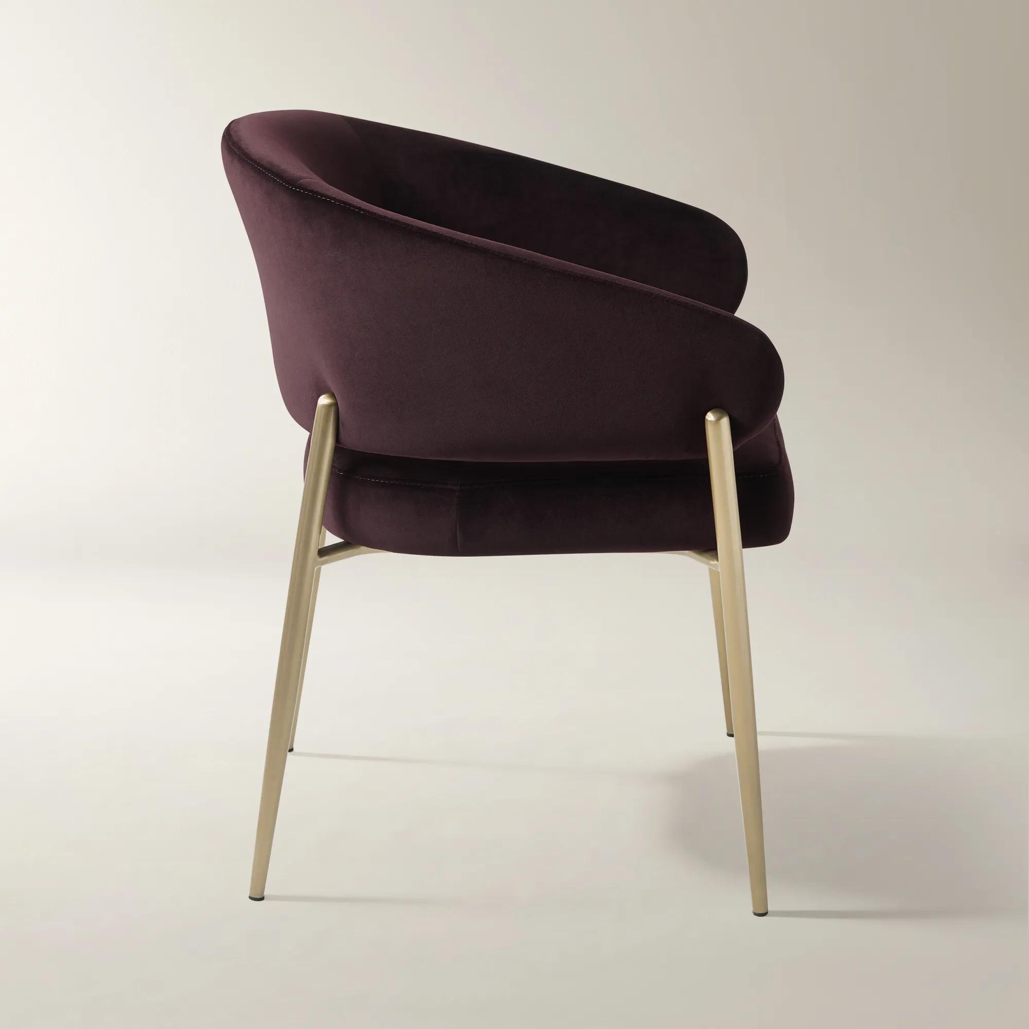 Nara Fig Velvet Dining Chair Set Of 2