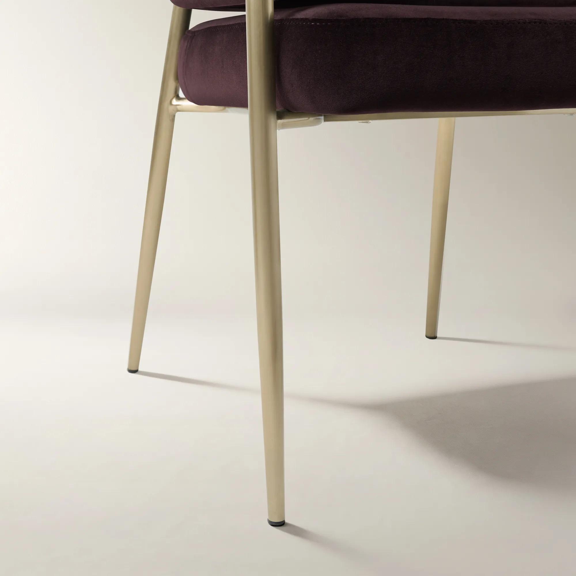 Nara Fig Velvet Dining Chair Set Of 2