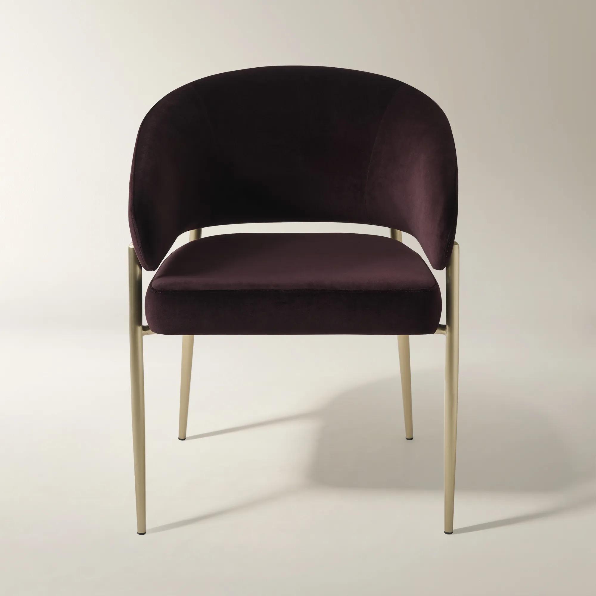 Nara Fig Velvet Dining Chair Set Of 2