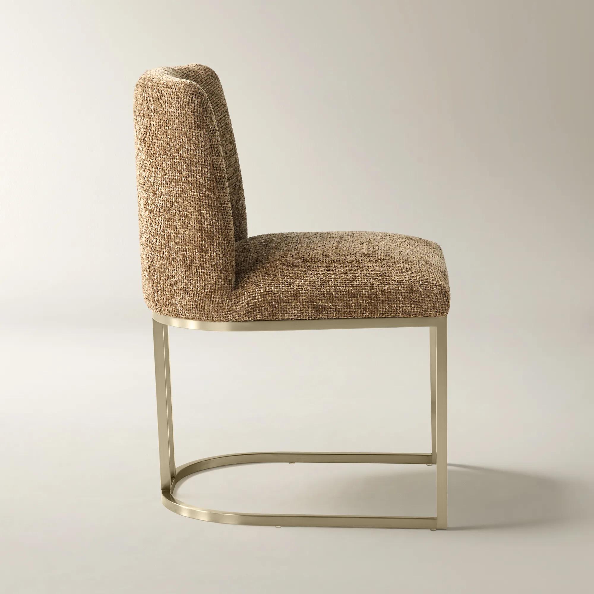 Bergen Bronze Chenille Dining Chair Set Of 2