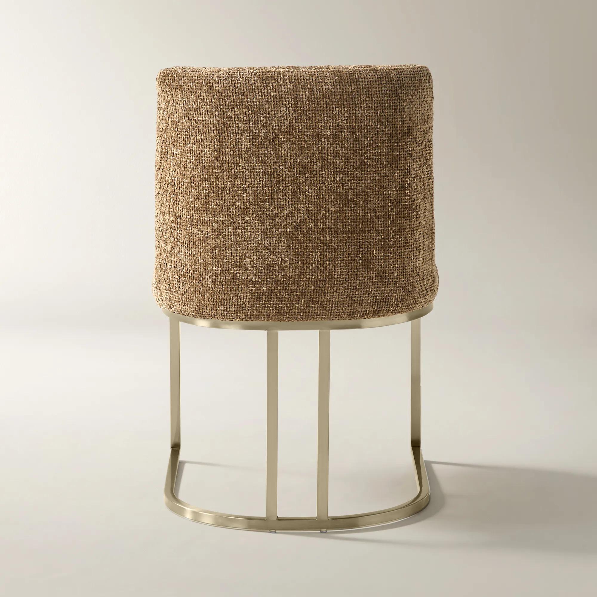 Bergen Bronze Chenille Dining Chair Set Of 2