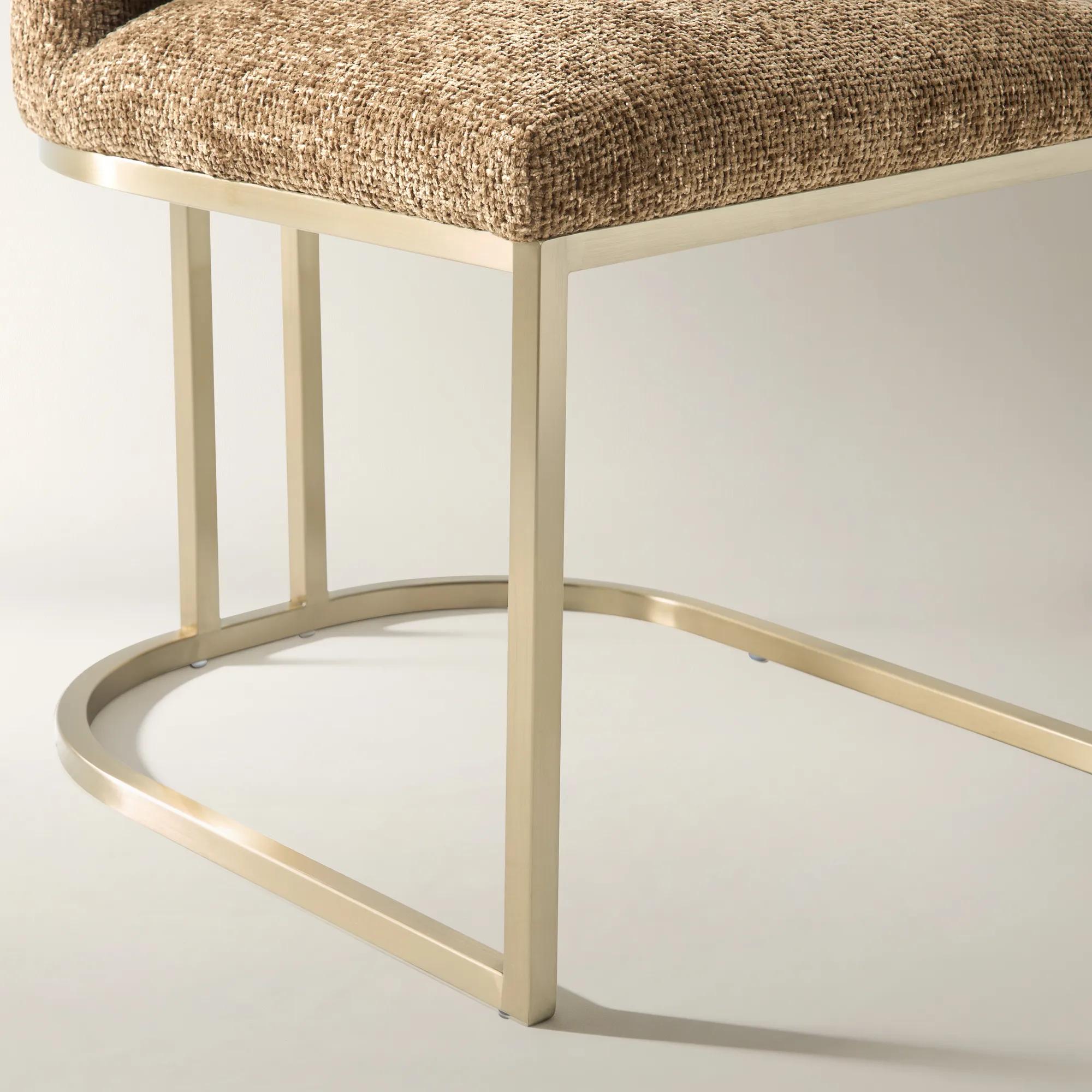 Bergen Bronze Chenille Dining Chair Set Of 2