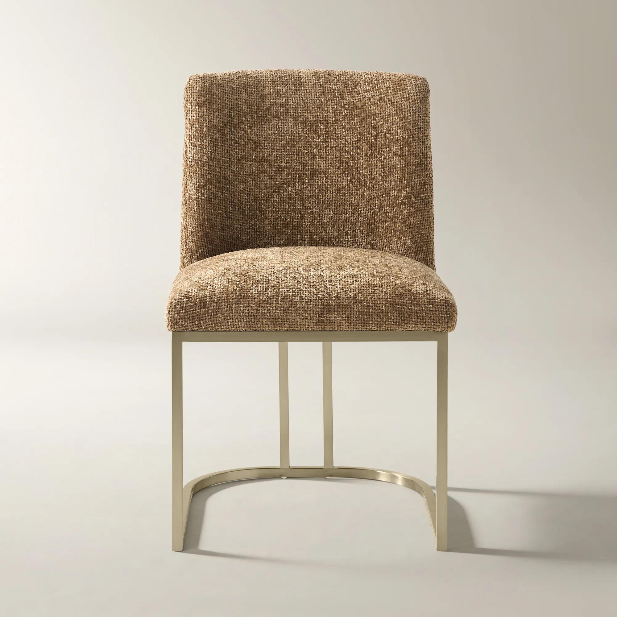 Bergen Bronze Chenille Dining Chair Set Of 2