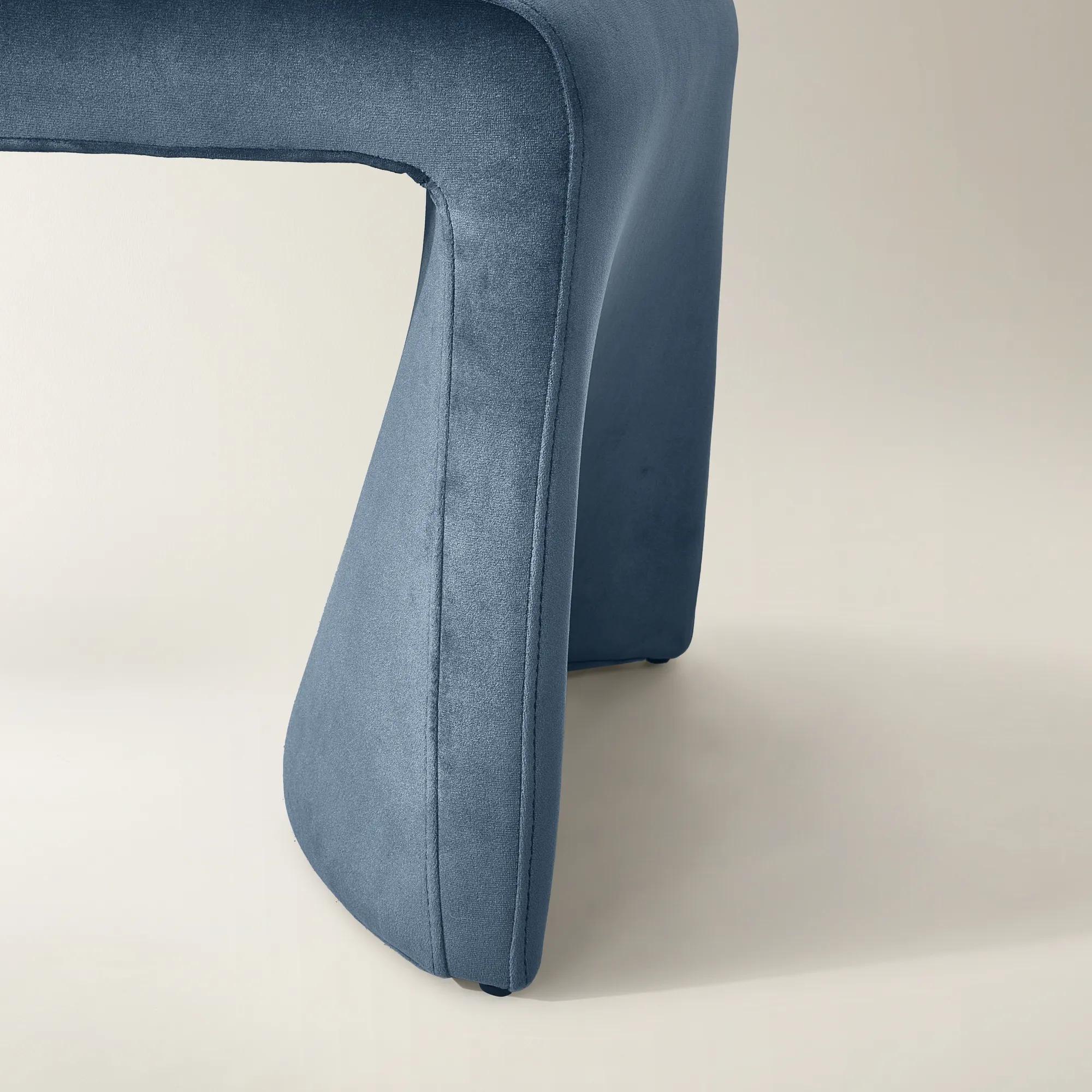 Elara Dusty Blue Velvet Dining Chair Set Of 2