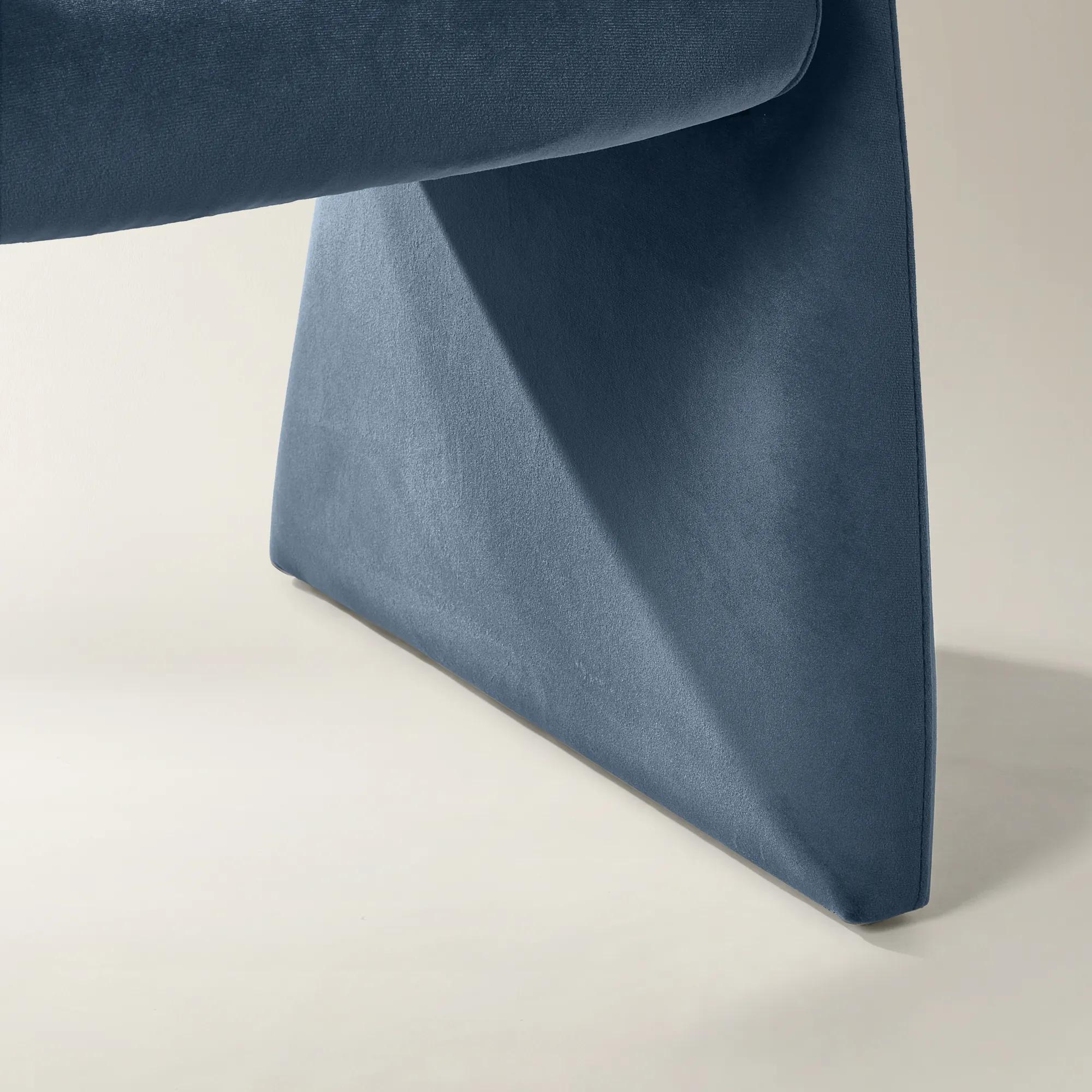 Elara Dusty Blue Velvet Dining Chair
