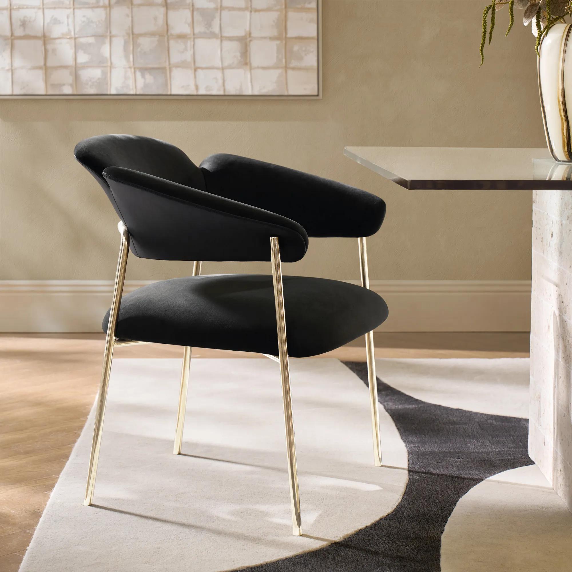 Odette Charcoal Velvet Dining Chair