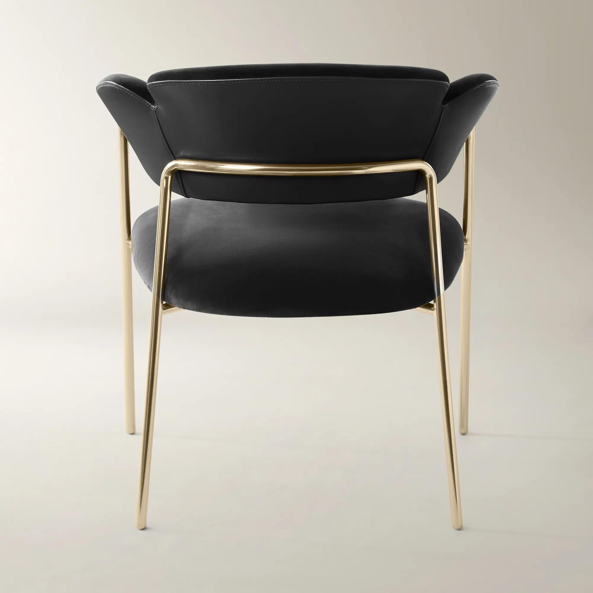 Odette Charcoal Velvet Dining Chair