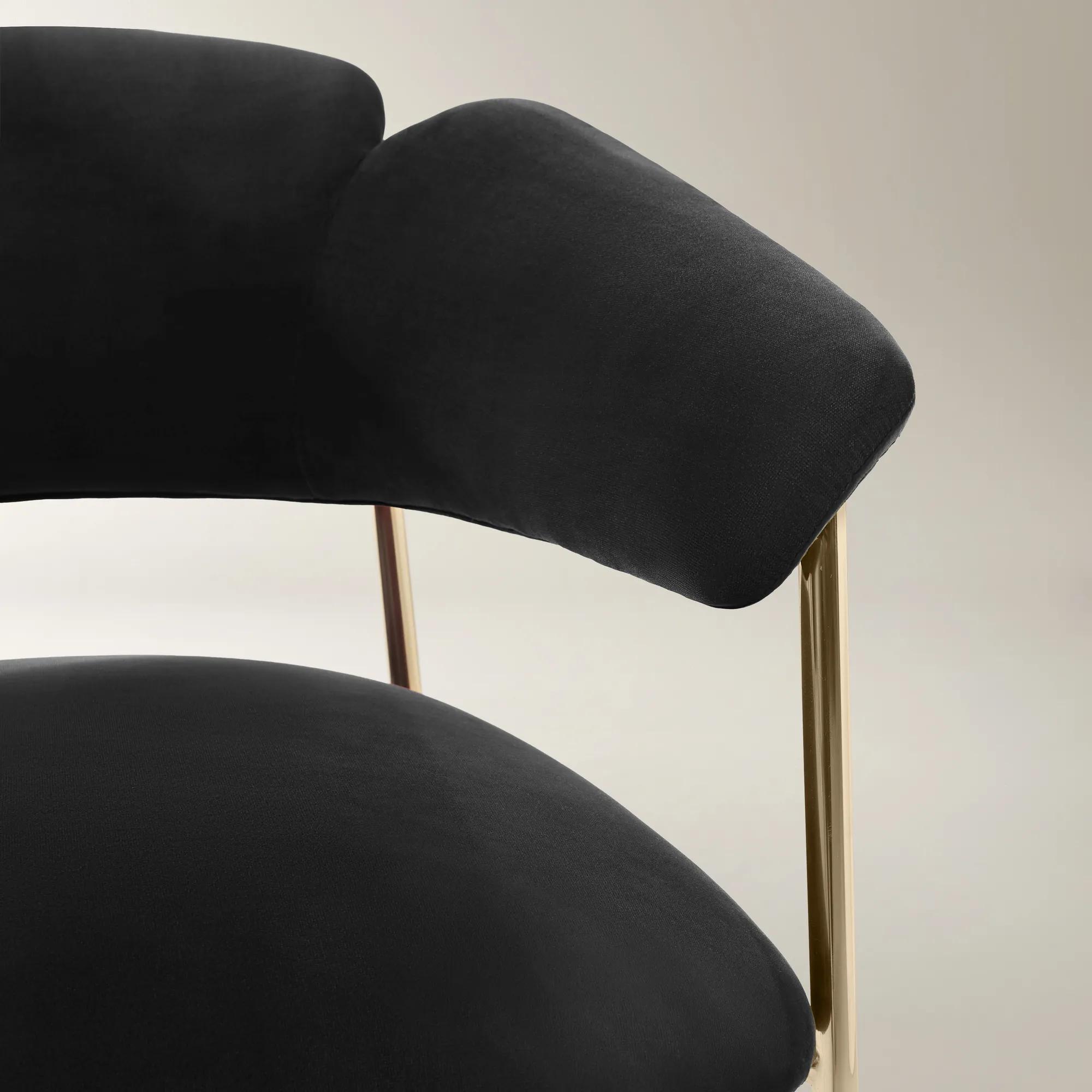 Odette Charcoal Velvet Dining Chair