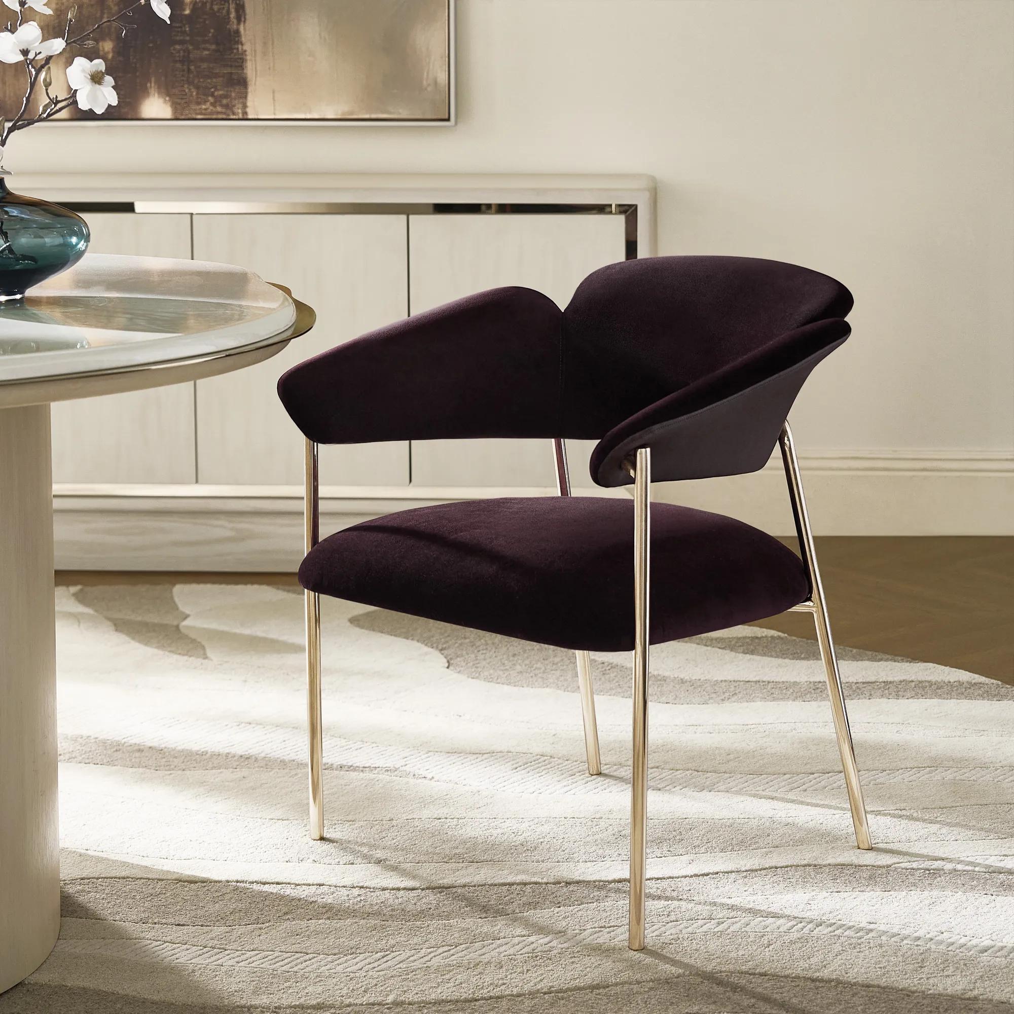 Odette Fig Velvet Dining Chair