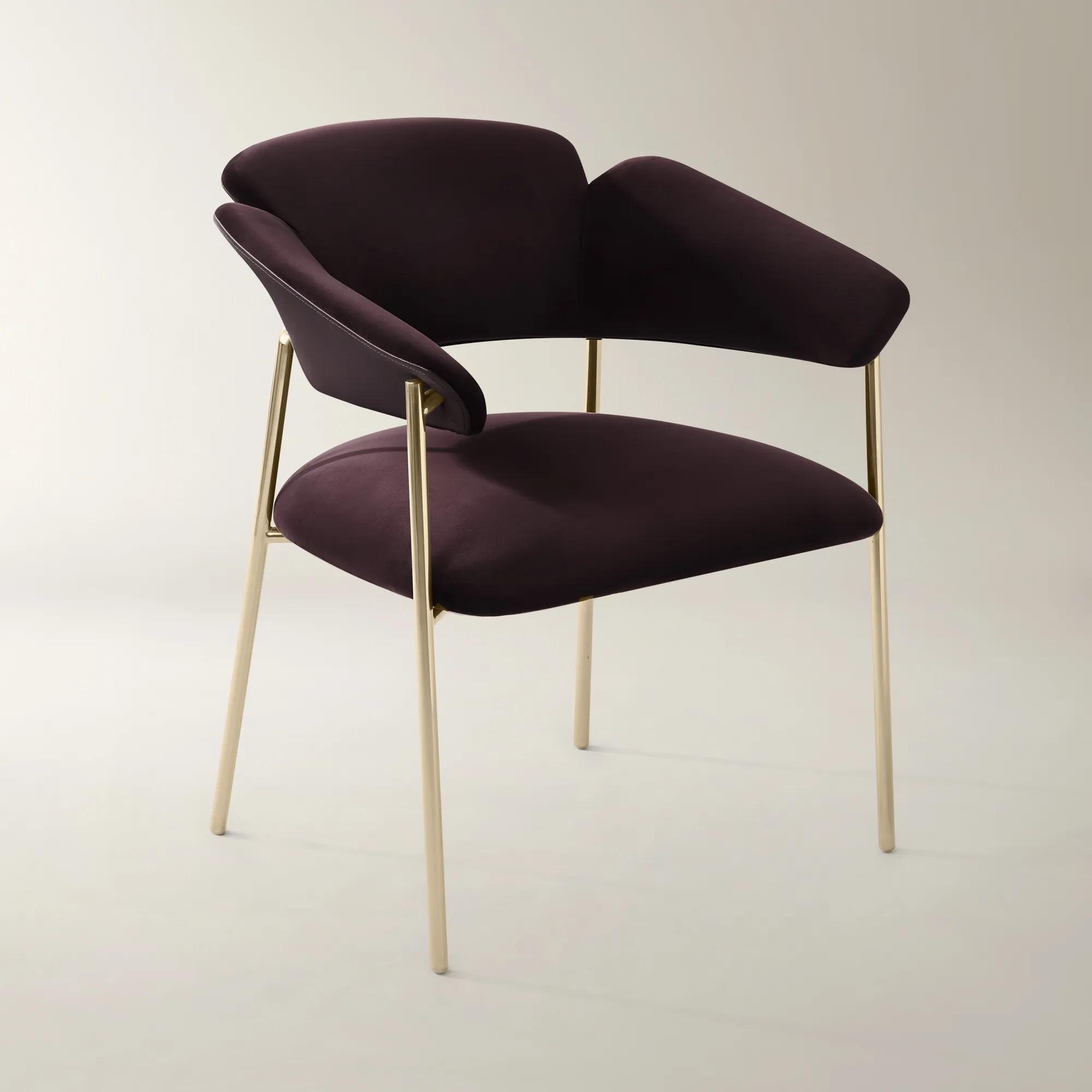 Odette Fig Velvet Dining Chair