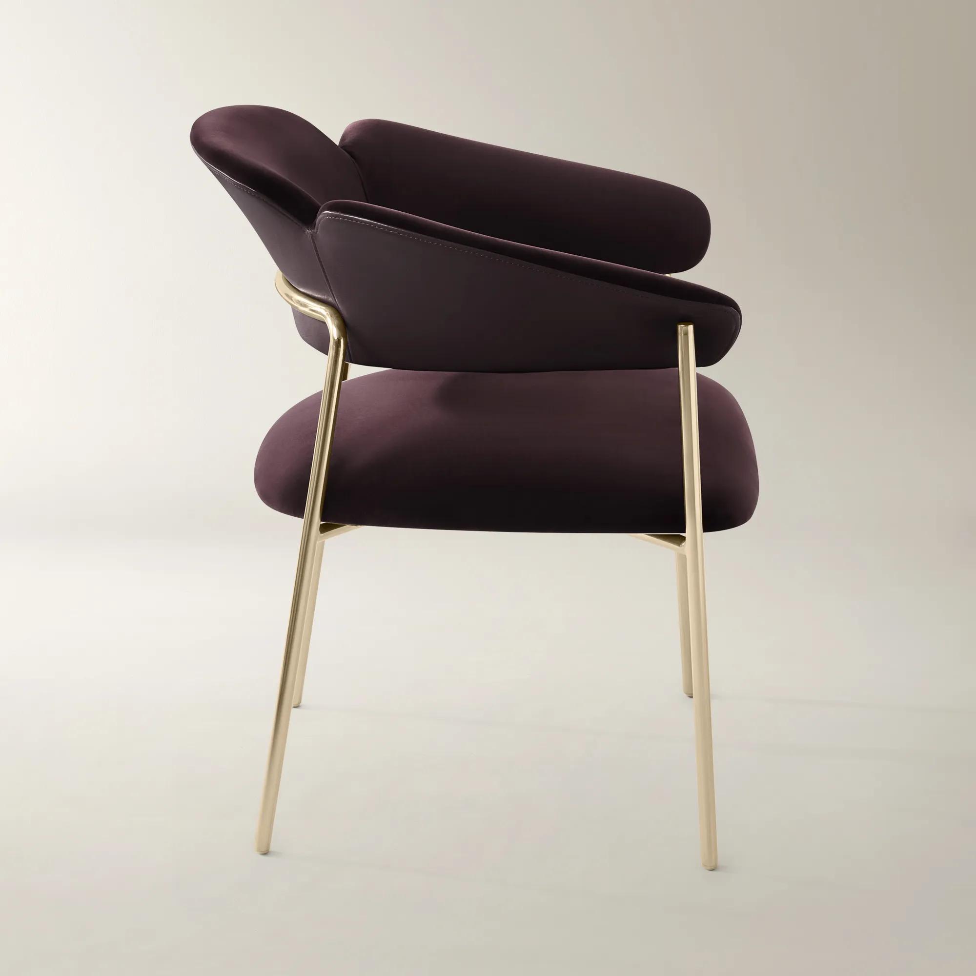 Odette Fig Velvet Dining Chair
