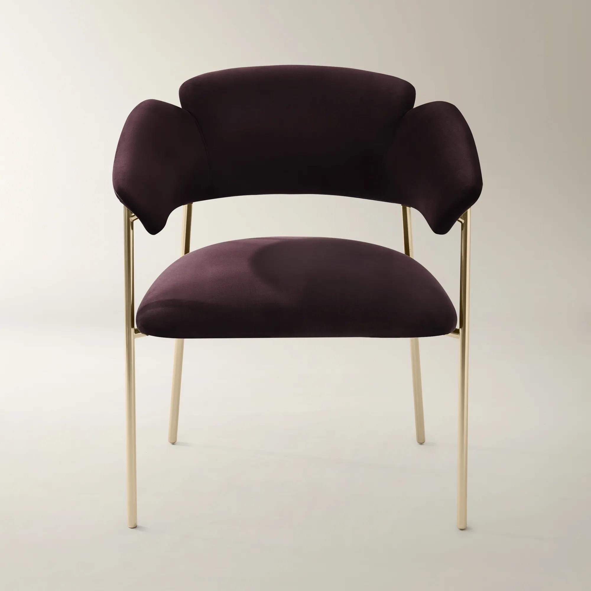 Odette Fig Velvet Dining Chair
