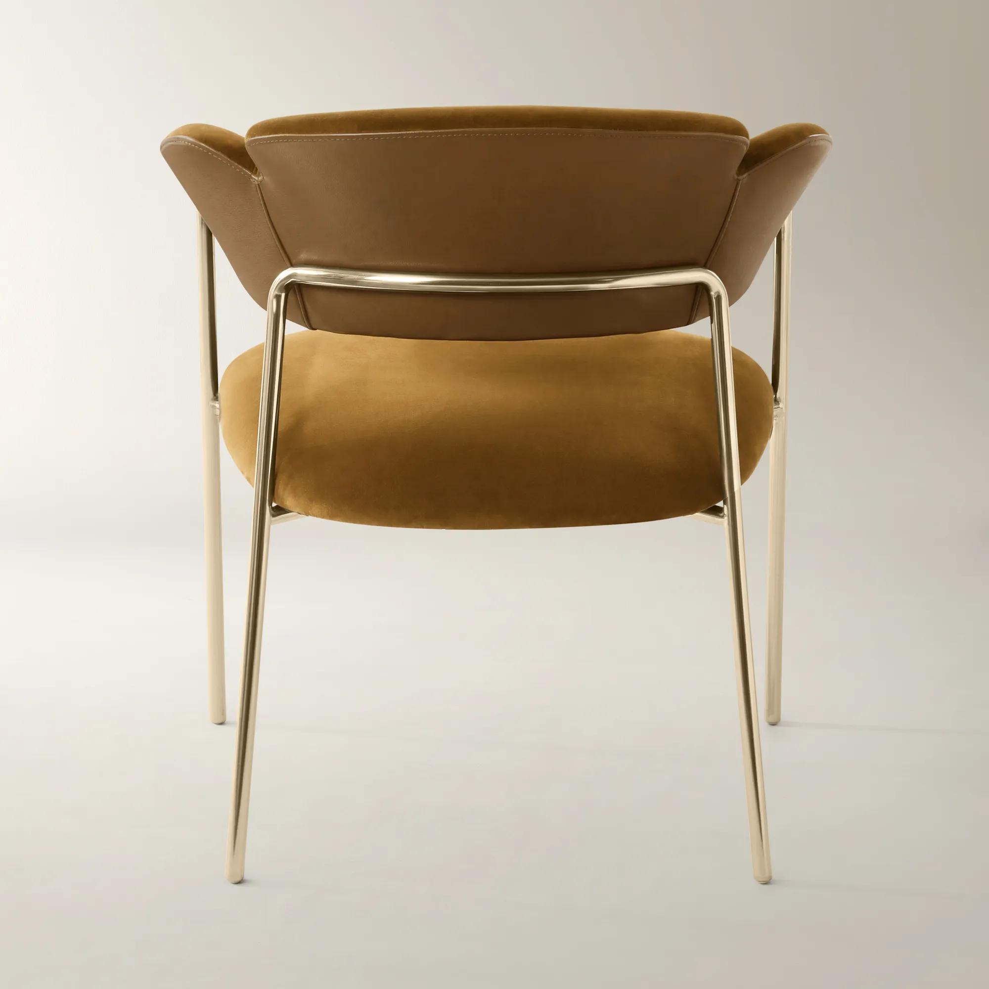 Odette Roasted Pecan Velvet Dining Chair