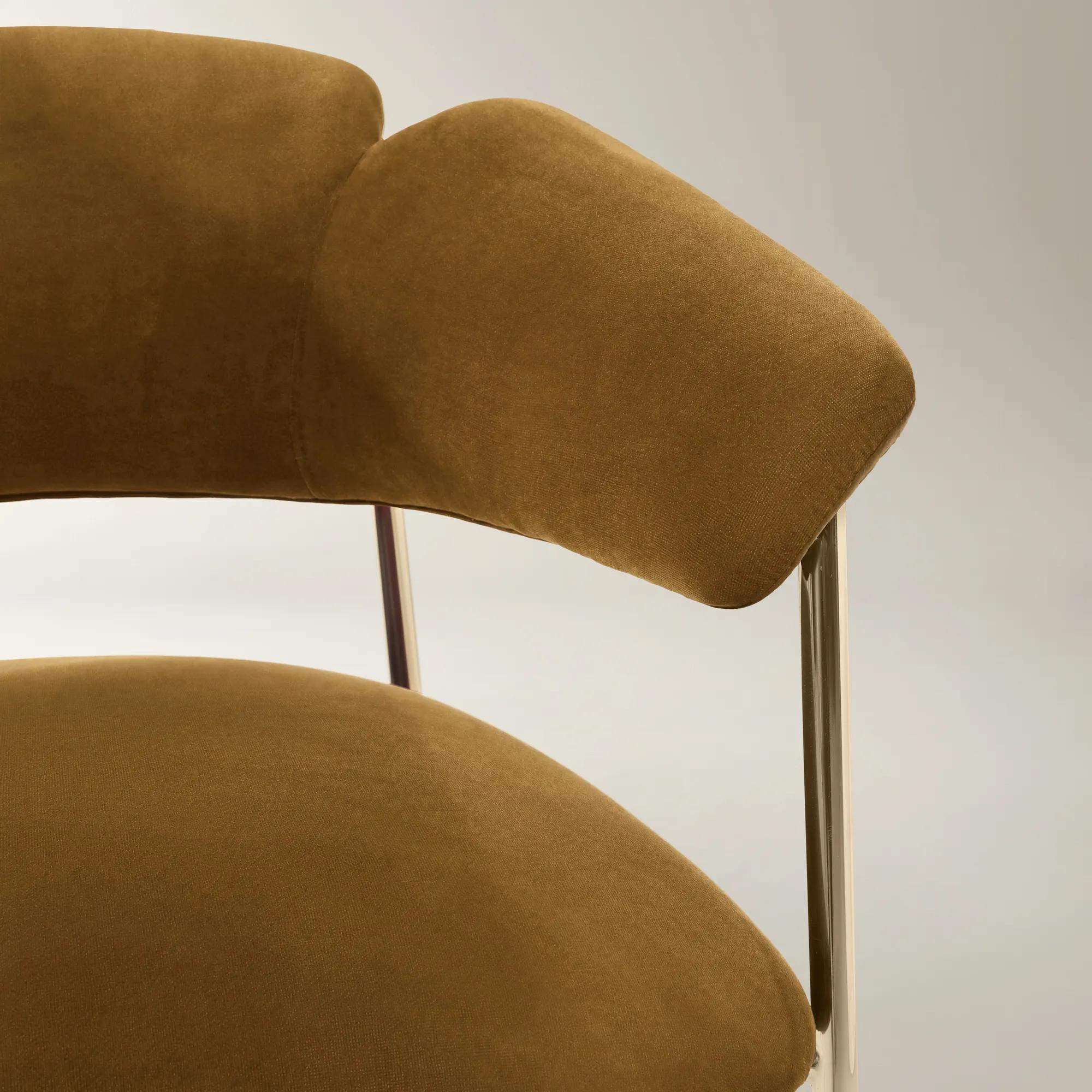 Odette Roasted Pecan Velvet Dining Chair