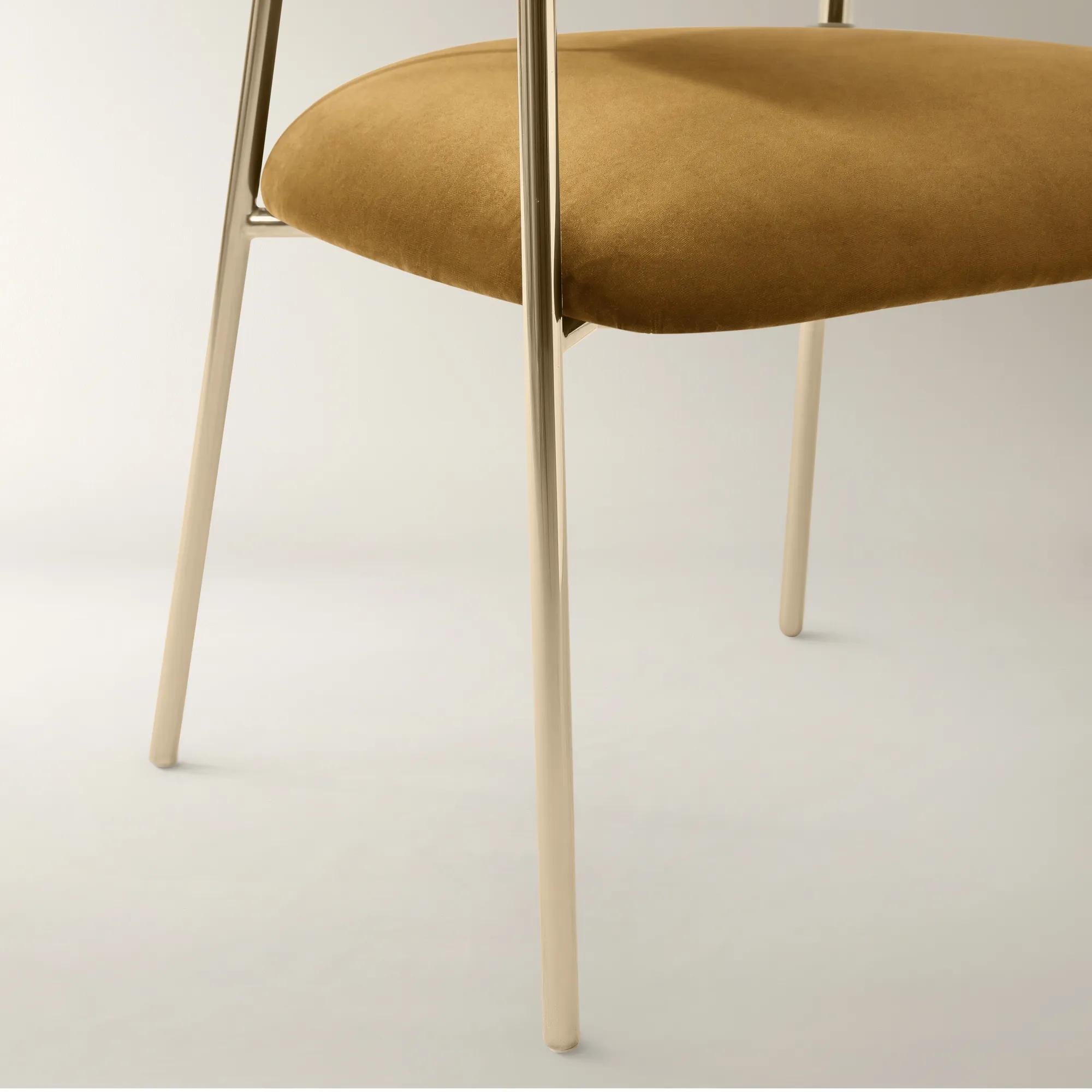 Odette Roasted Pecan Velvet Dining Chair