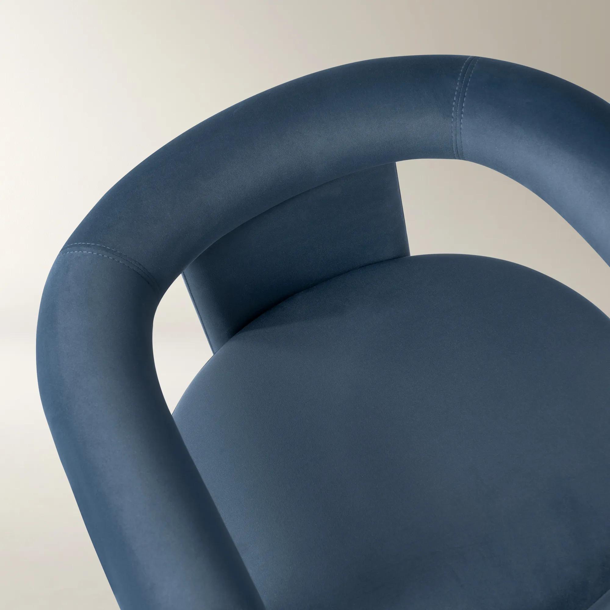 Davina Dusty Blue Velvet Dining Chair Set Of 2