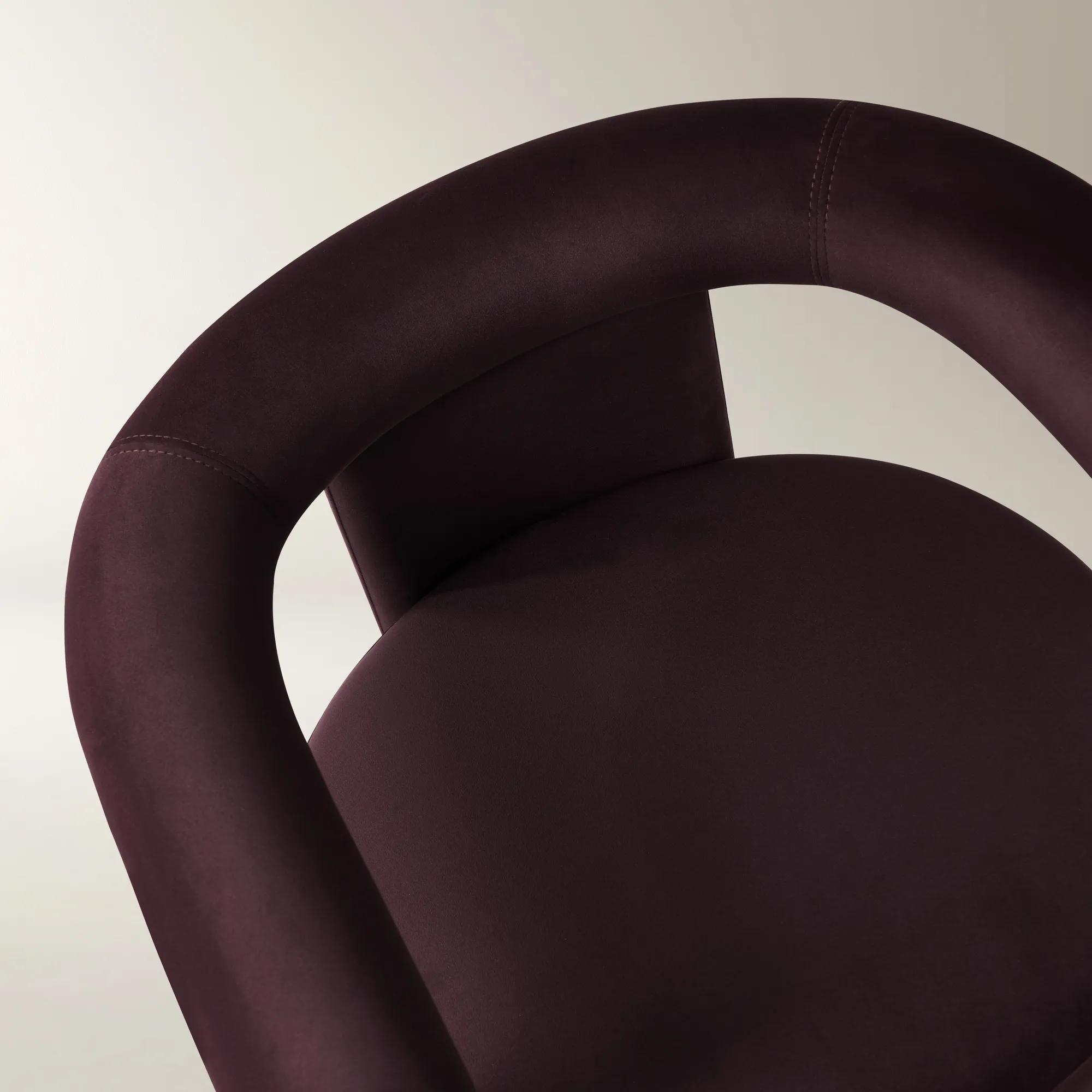 Davina Fig Velvet Dining Chair Set Of 2