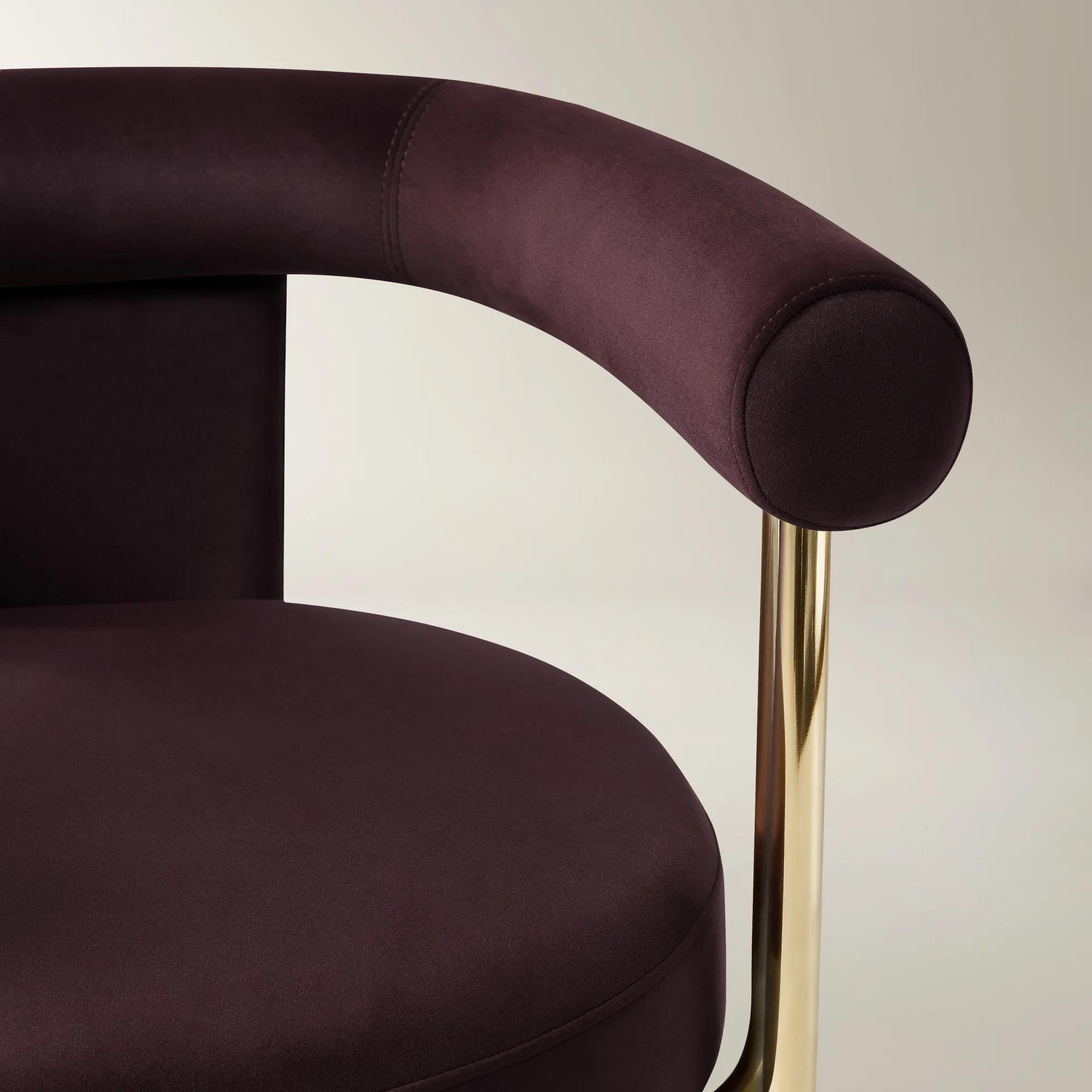 Davina Fig Velvet Dining Chair Set Of 2
