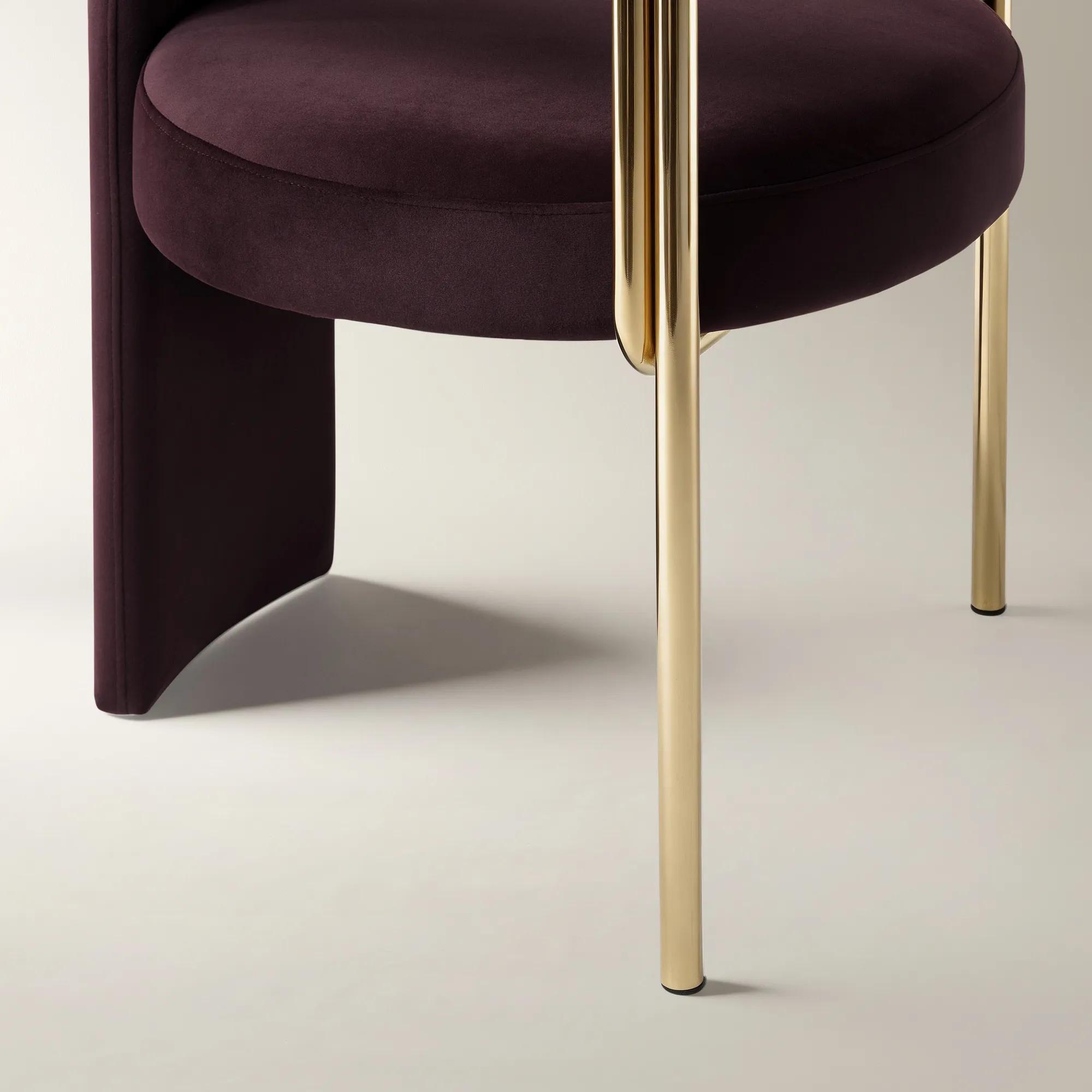 Davina Fig Velvet Dining Chair Set Of 2