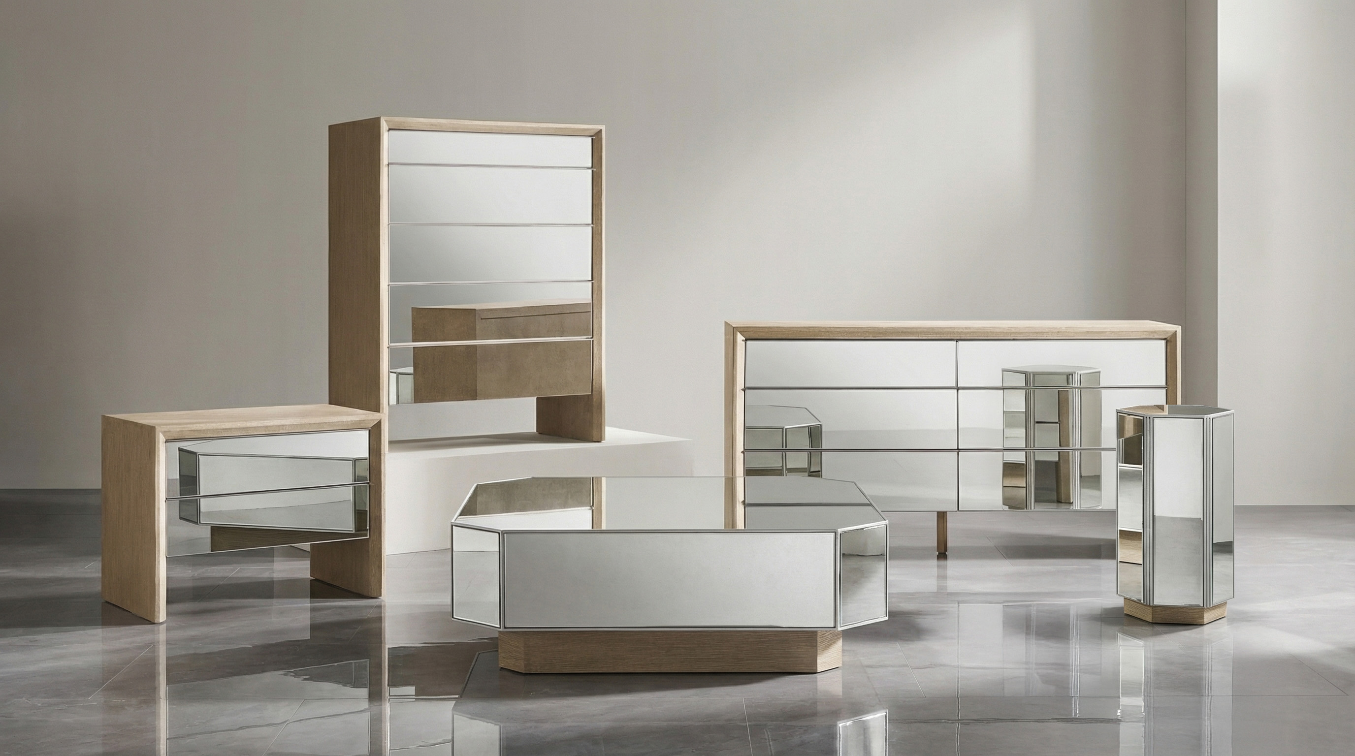 Glimmer Mirrored Coffee Table
