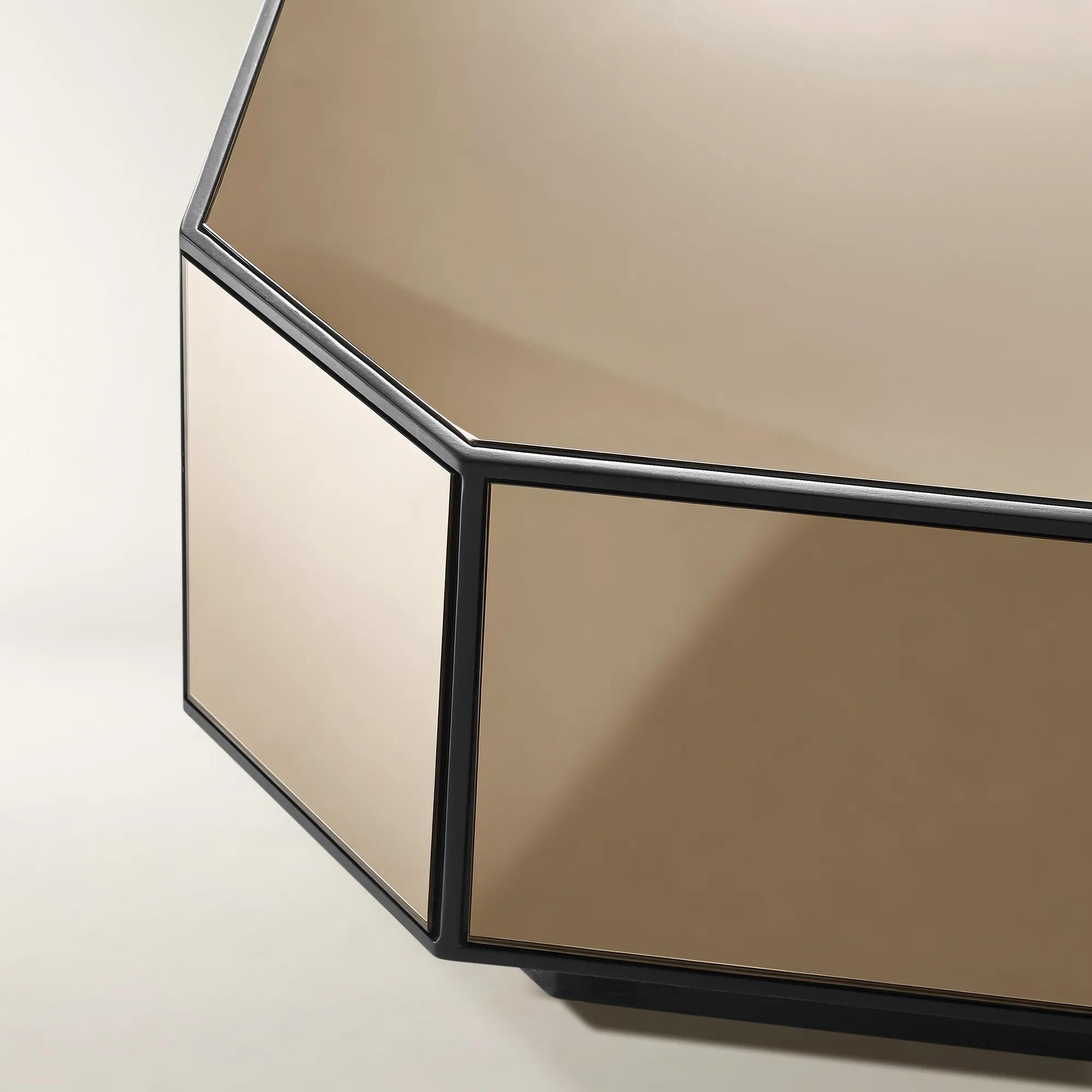 Glimmer Bronze Mirrored Coffee Table (44")