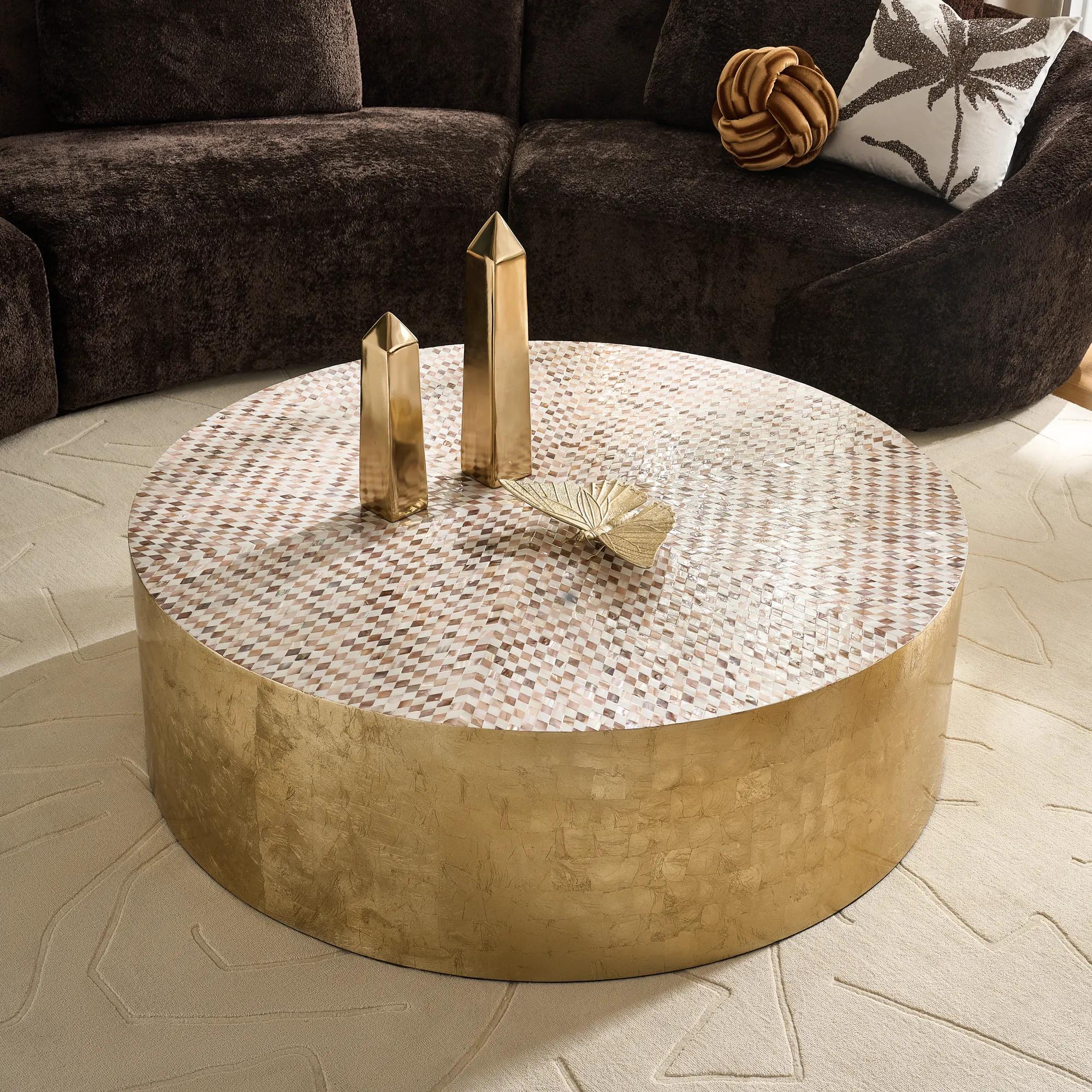 Lucien Round Diamond Coffee Table (47.24")