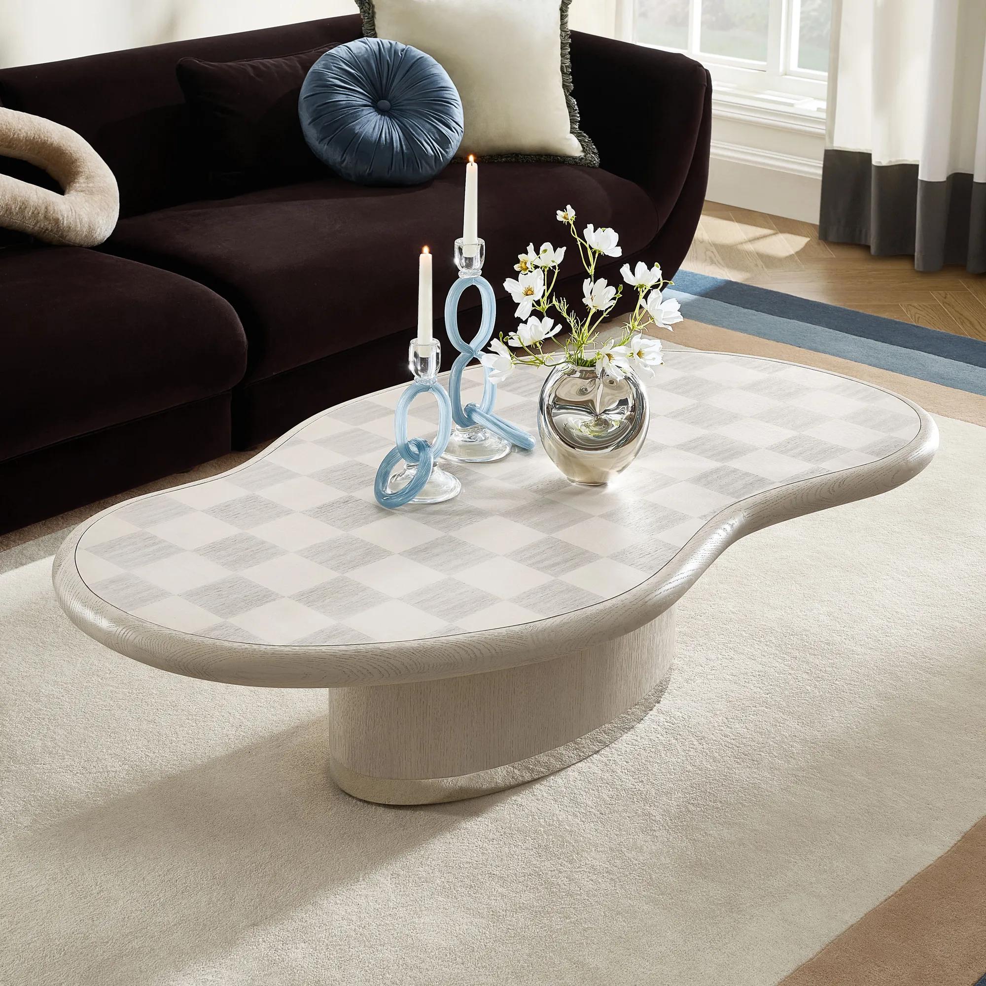 Vetra Checkerboard Oak and Maple Coffee Table (60")