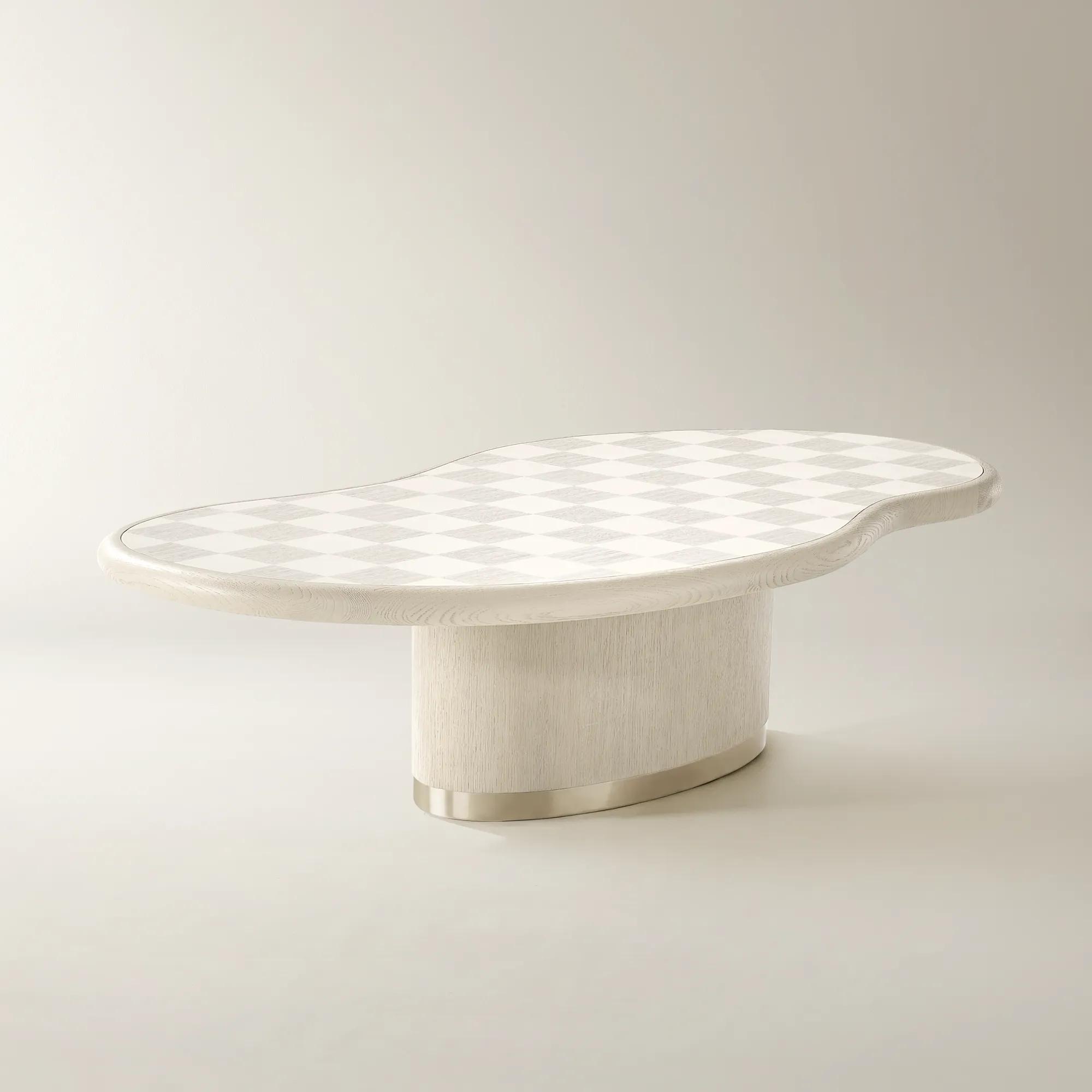 Vetra Checkerboard Oak and Maple Coffee Table (60")