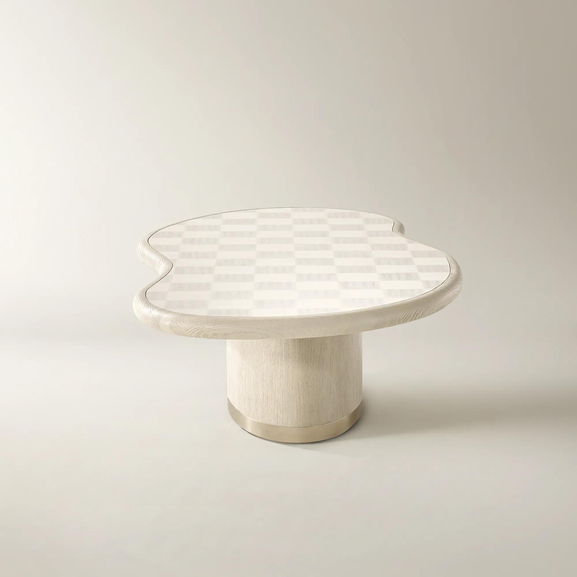 Vetra Checkerboard Oak and Maple Coffee Table (60")
