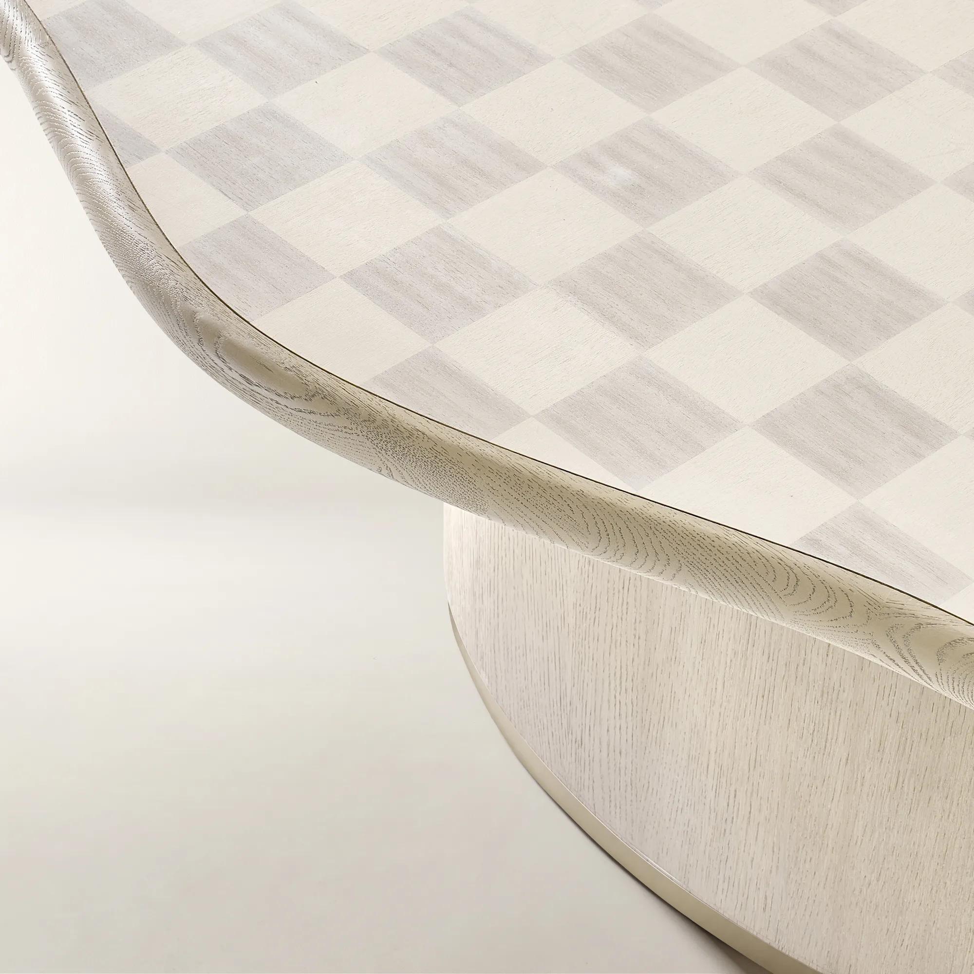 Vetra Checkerboard Oak and Maple Coffee Table (60")