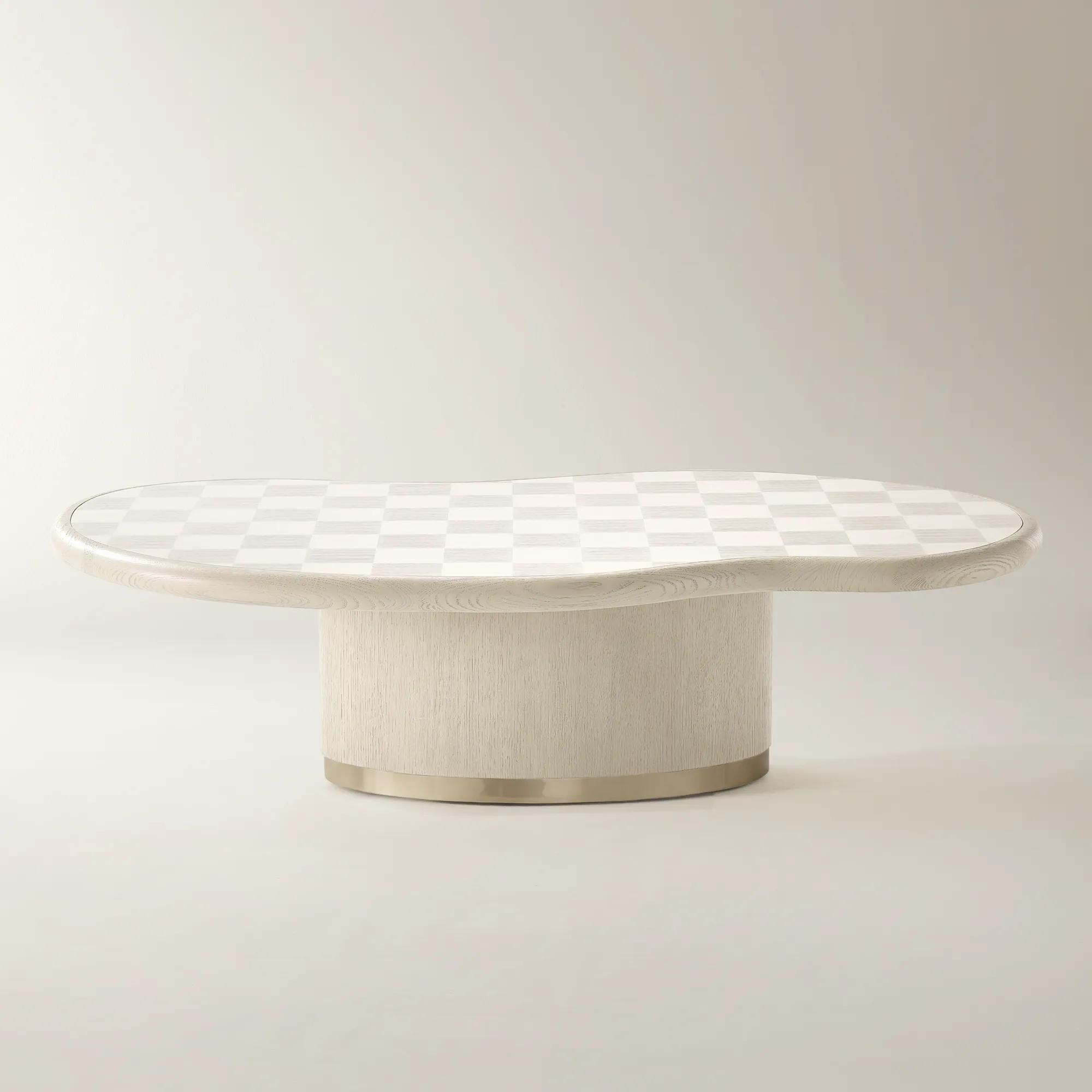 Vetra Checkerboard Oak and Maple Coffee Table (60")