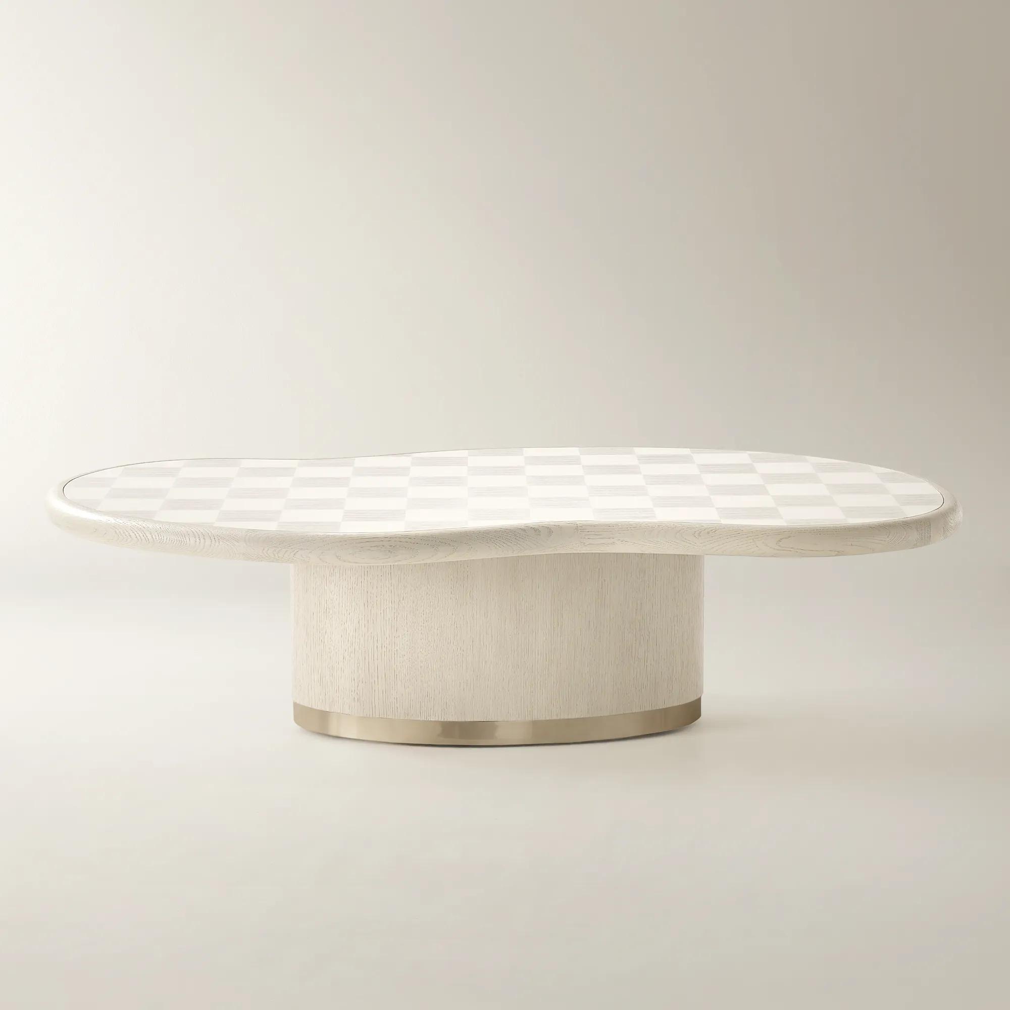 Vetra Checkerboard Oak and Maple Coffee Table (60")
