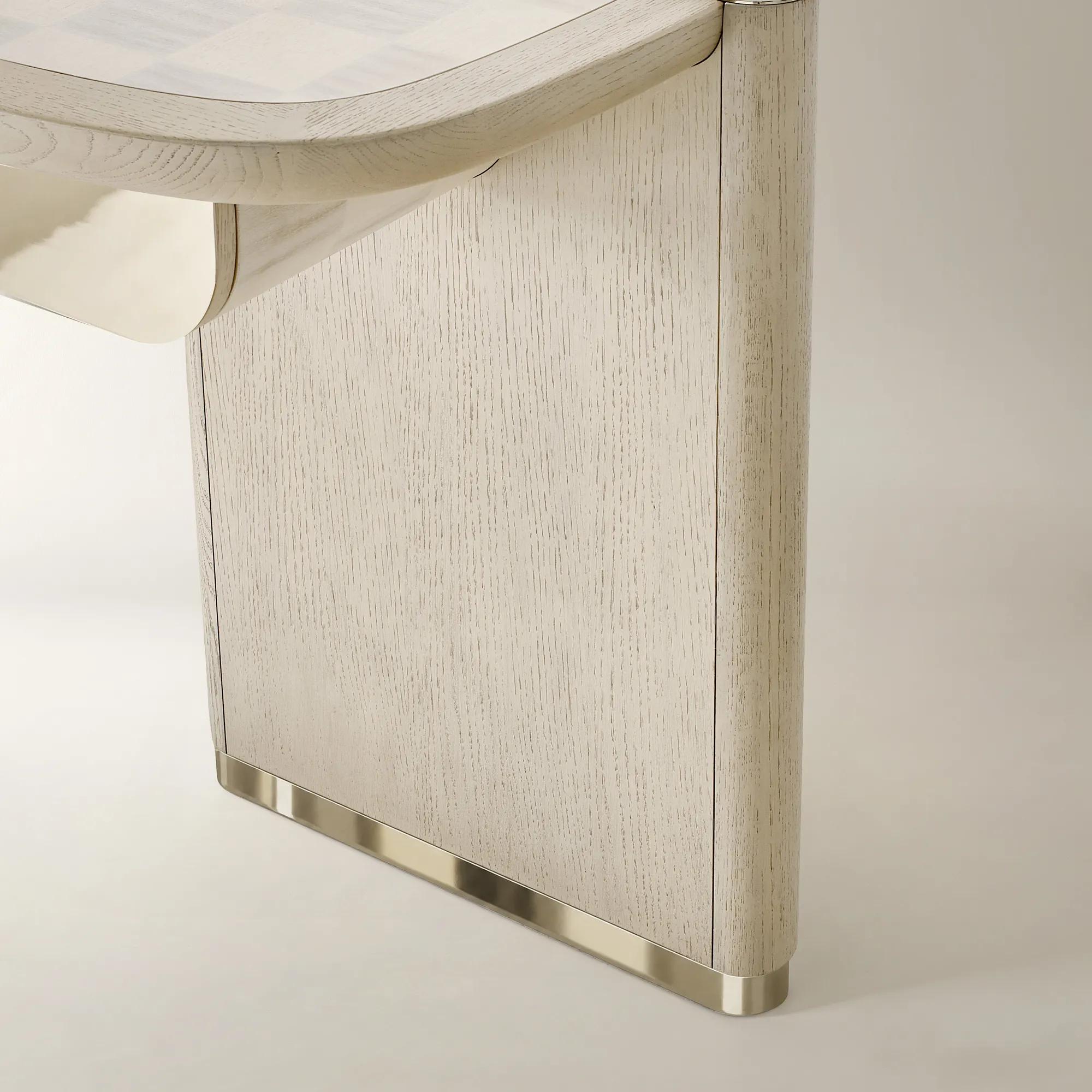 Vetra Checkerboard Oak and Maple Desk with Drawer (71")