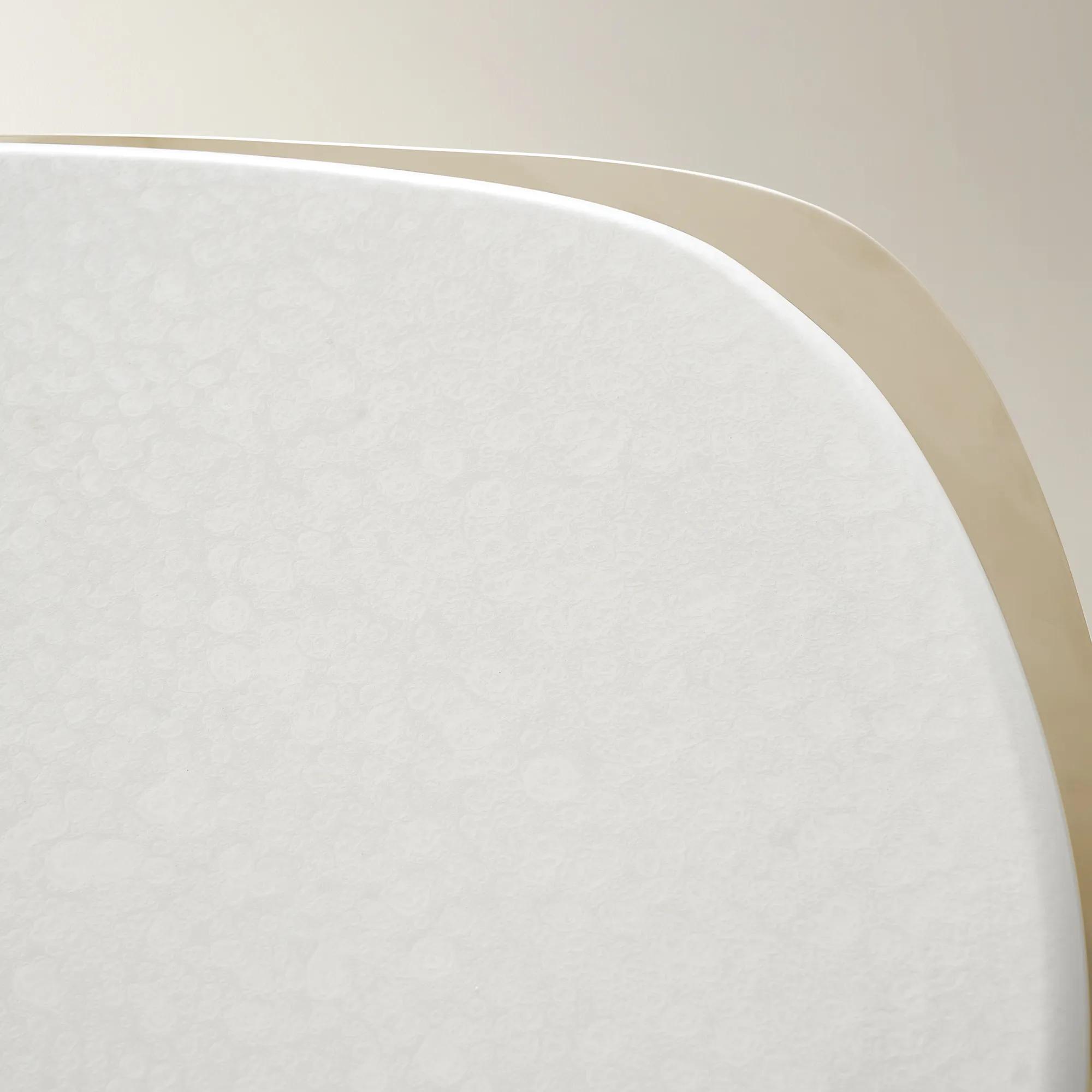 Lumina Bleached Oak End Table With Pearl Lacquered Top (18")