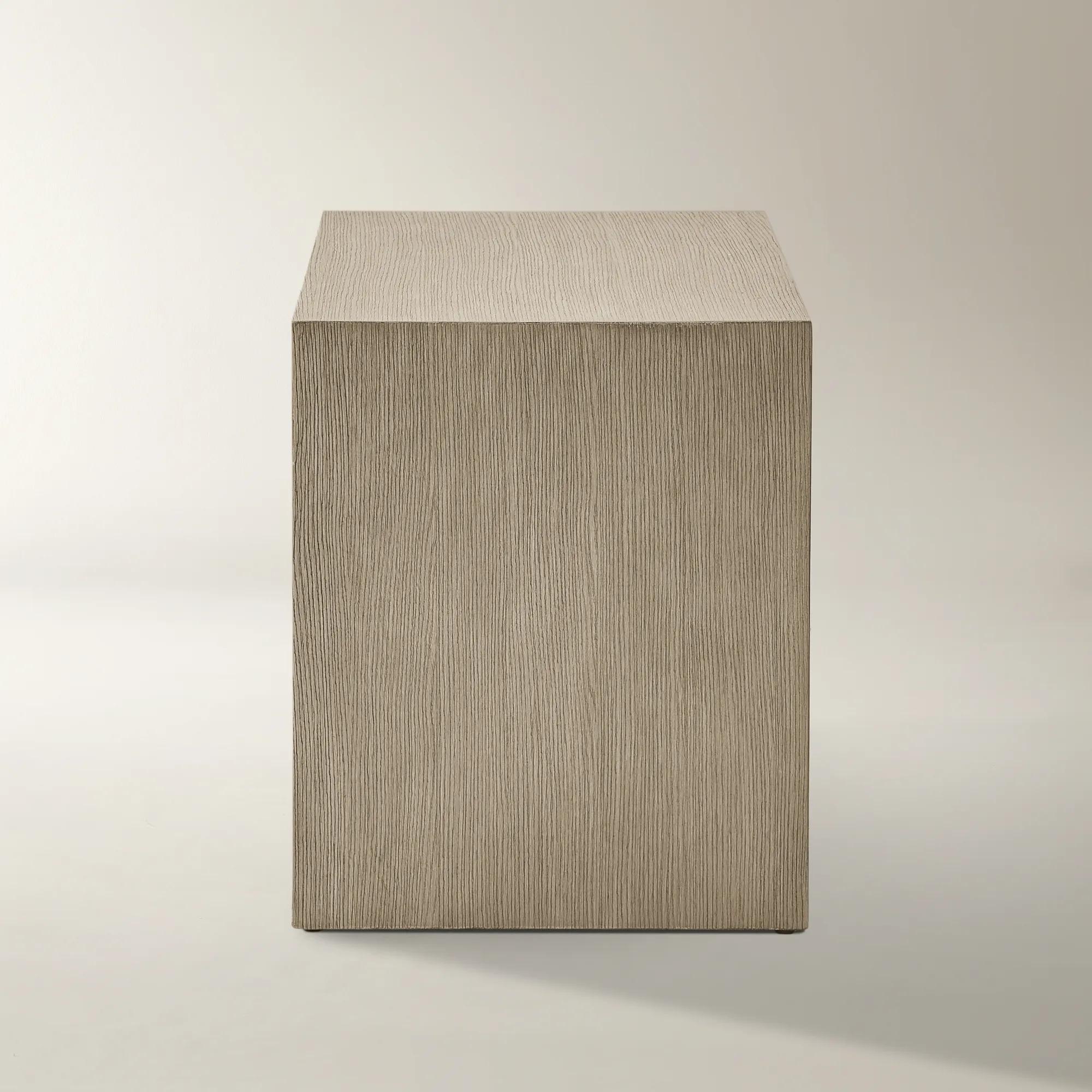 Glimmer Mirrored Seadrift Oak 2-Drawer Nightstand (32")