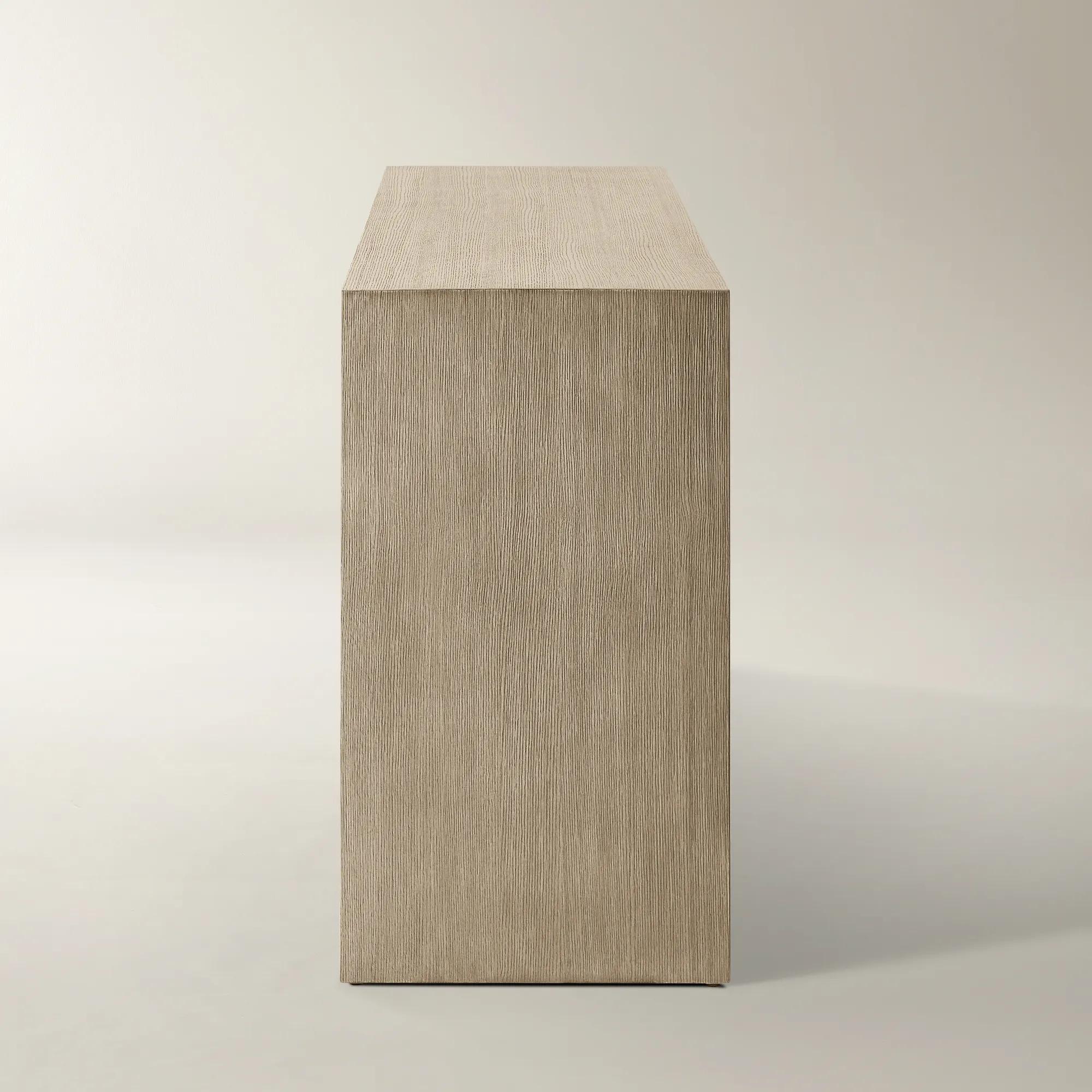 Glimmer Mirrored Seadrift Oak 6-Drawer Dresser (65")