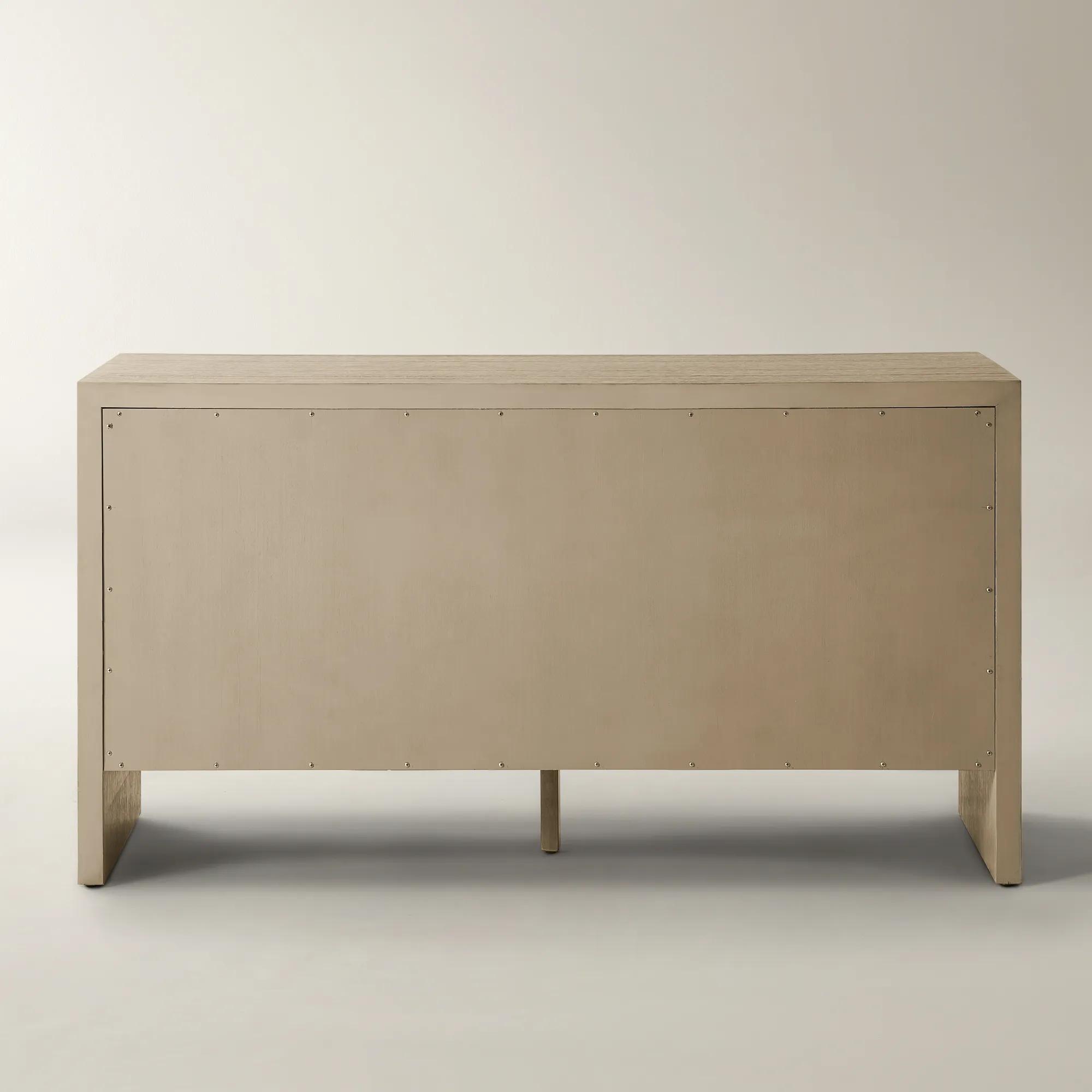 Glimmer Mirrored Seadrift Oak 6-Drawer Dresser (65")