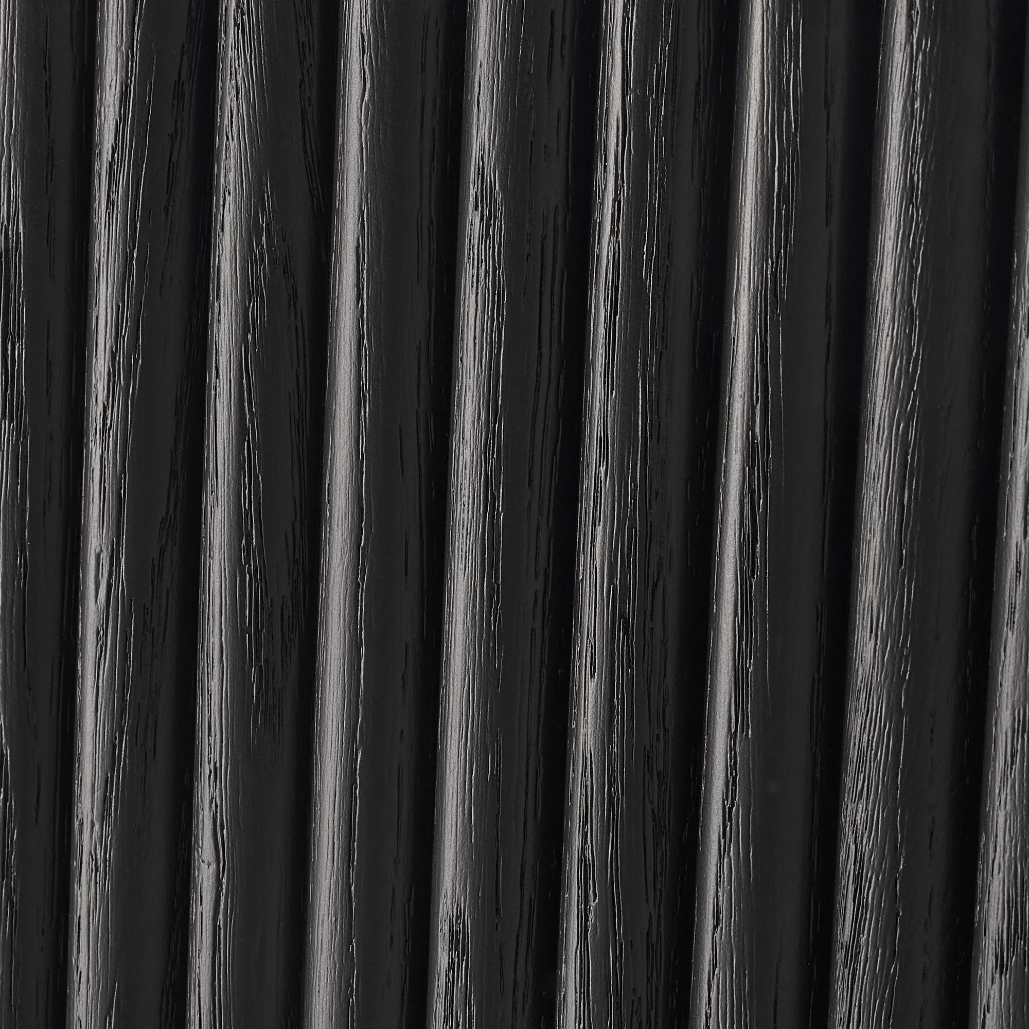 Stria Reeded Black Oak 2-Drawer Nightstand (26")