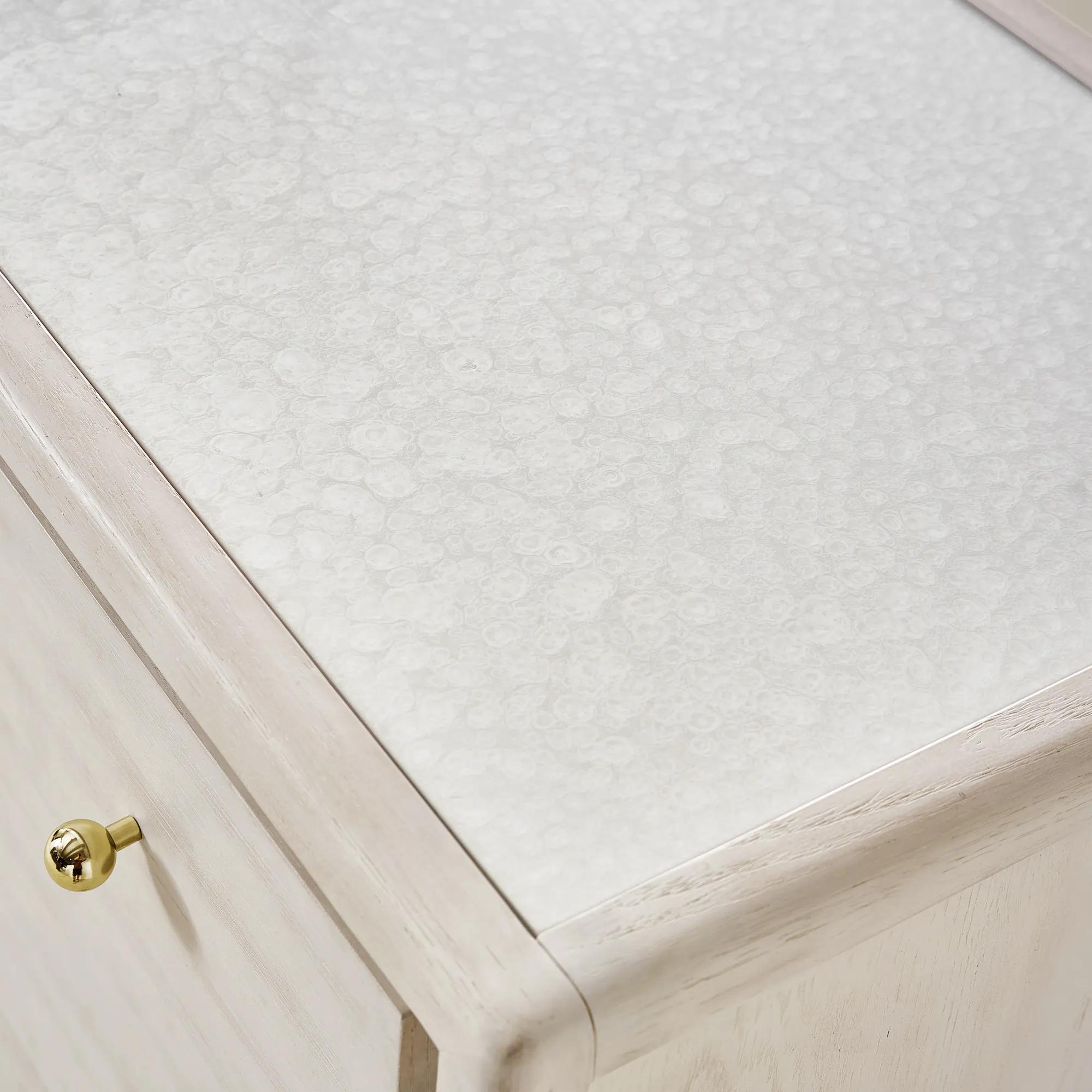Lumina Bleached Oak 6-Drawer Dresser With Pearl Lacquered Top (62")